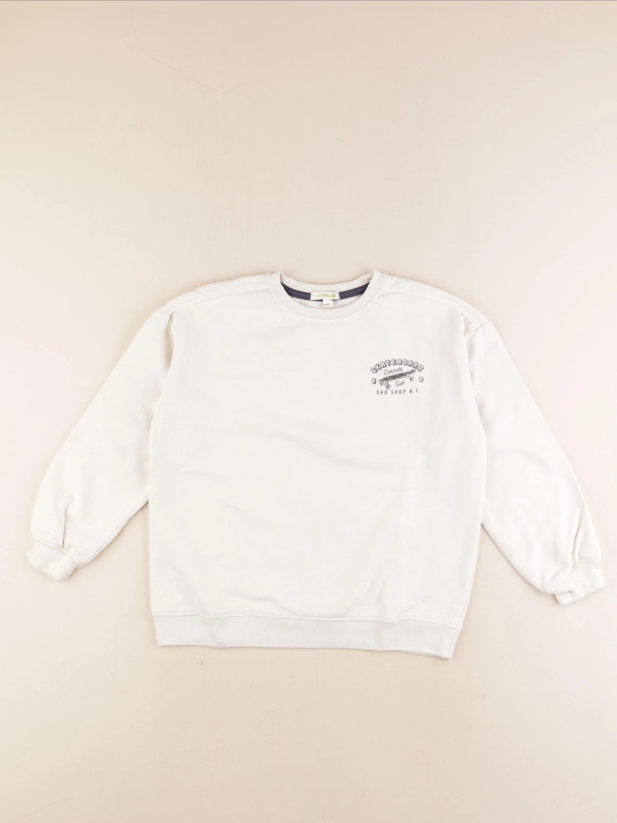 Vertbaudet - sweat blanc - 8 ans