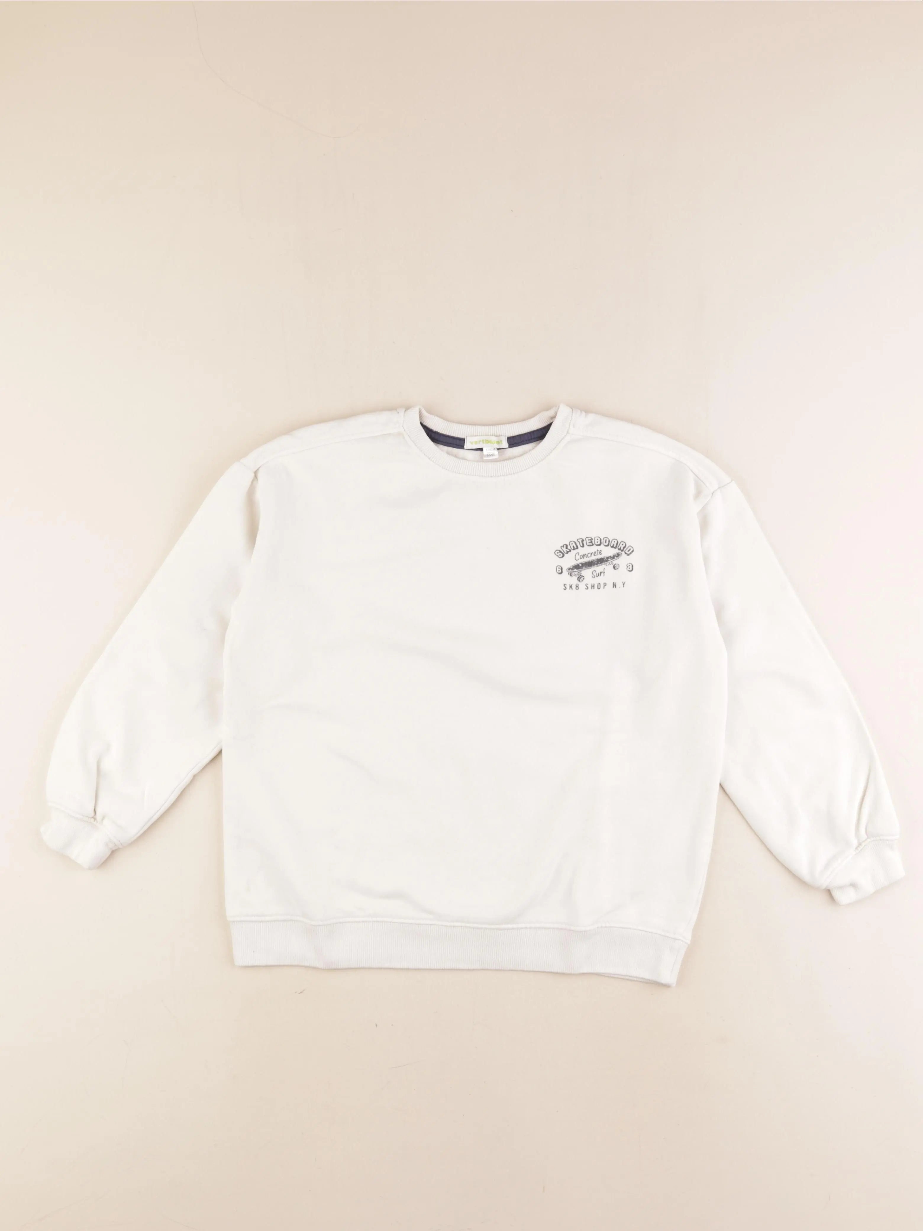 Vertbaudet - sweat blanc - 8 ans