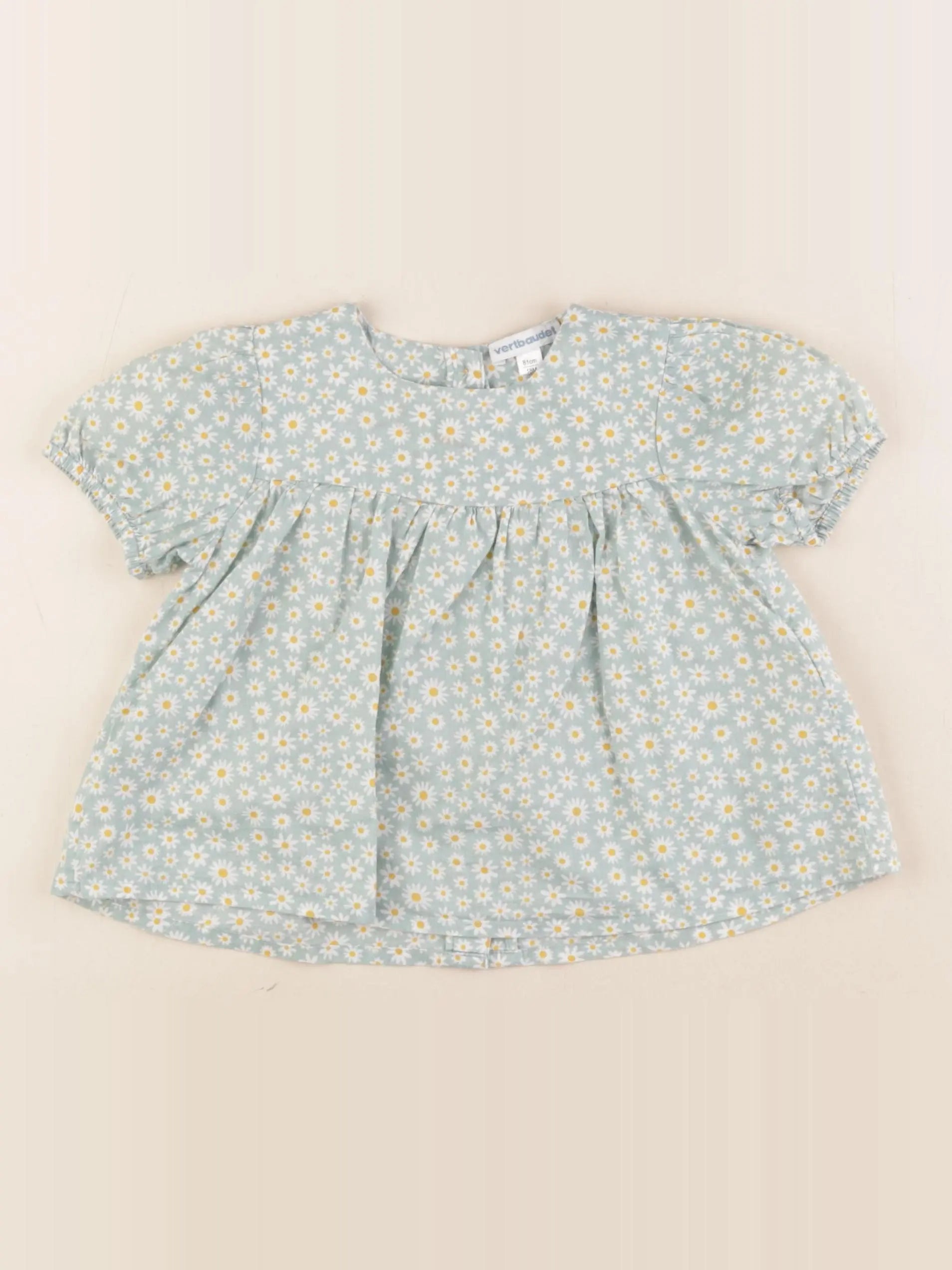 Vertbaudet - blouse vert - 18 mois