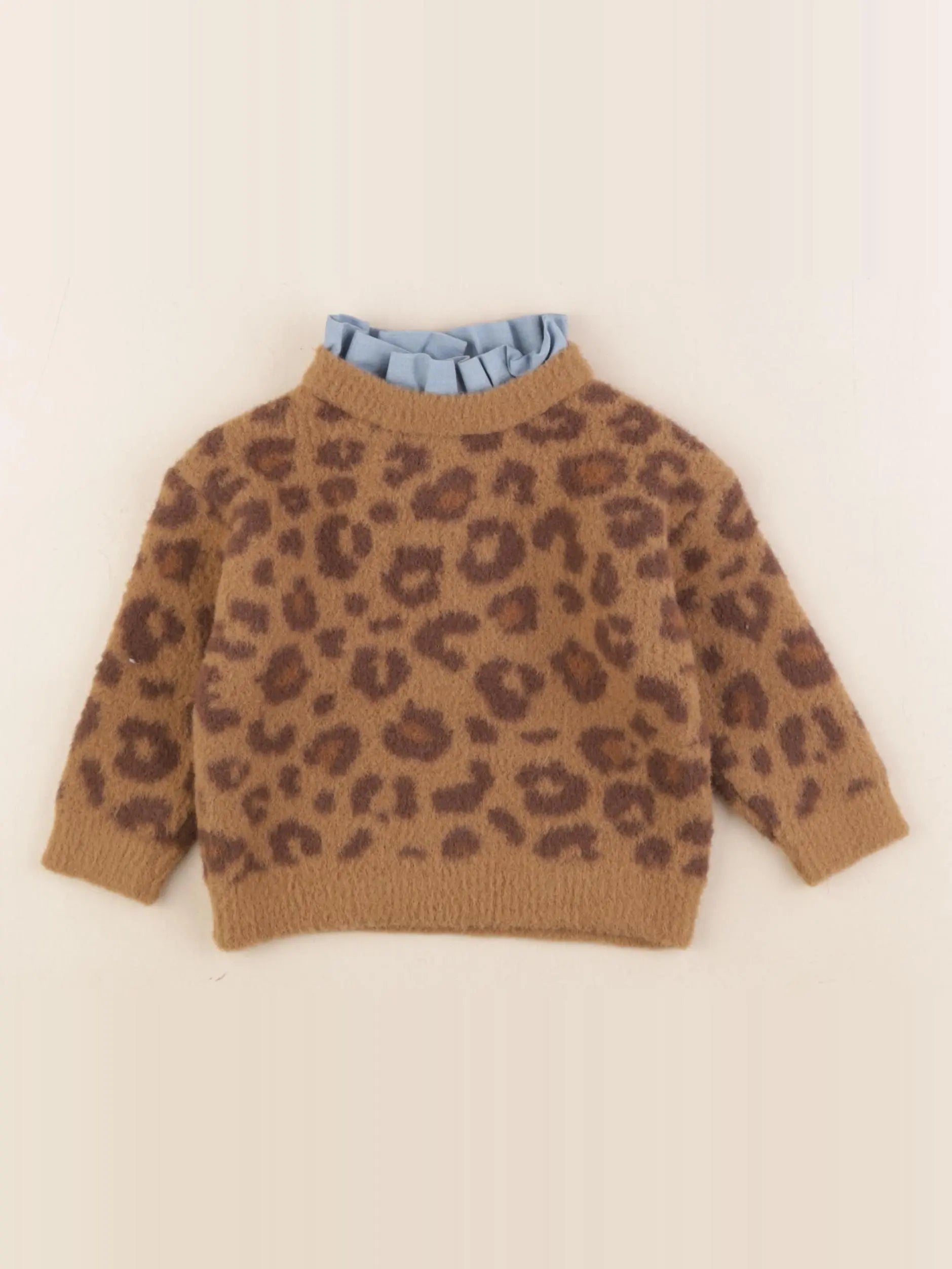 Vertbaudet - pull marron - 9 mois