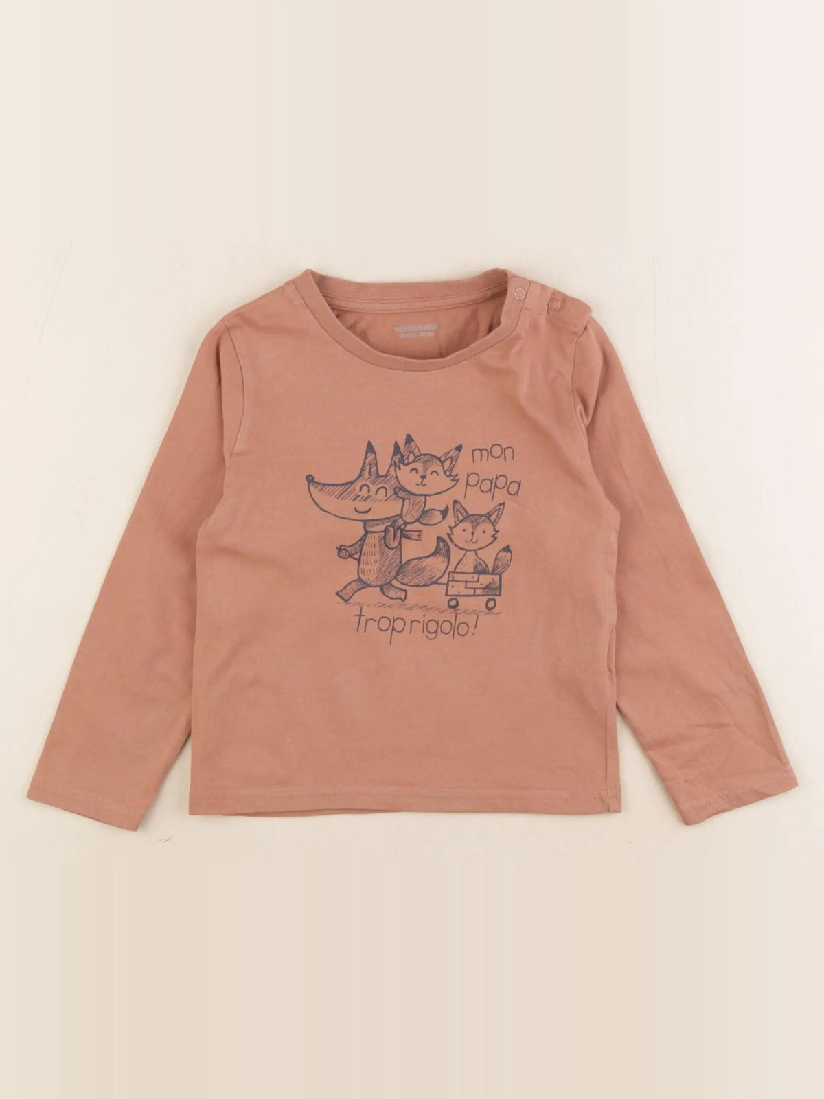 Vertbaudet - tee-shirt marron - 36 mois