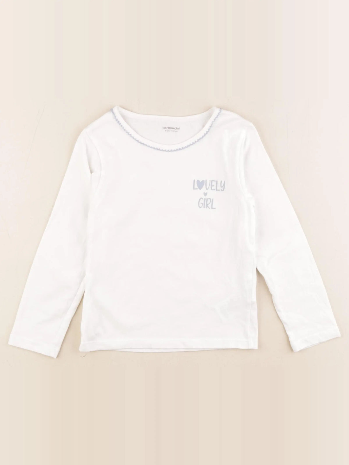 Vertbaudet - maillot de corps blanc - 6 ans