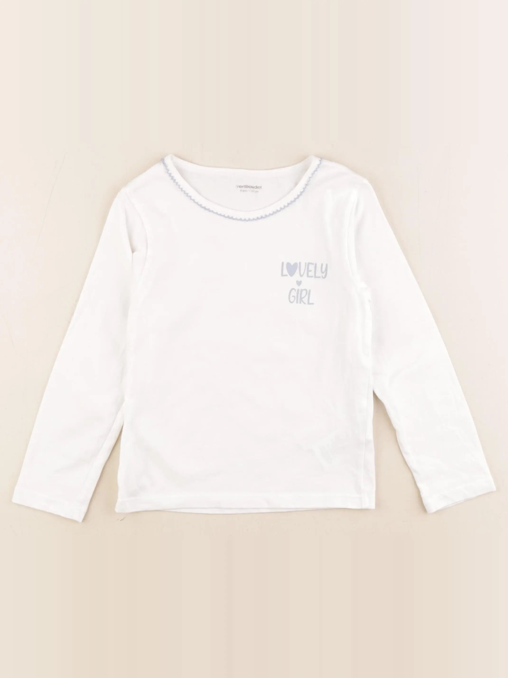 Vertbaudet - maillot de corps blanc - 6 ans
