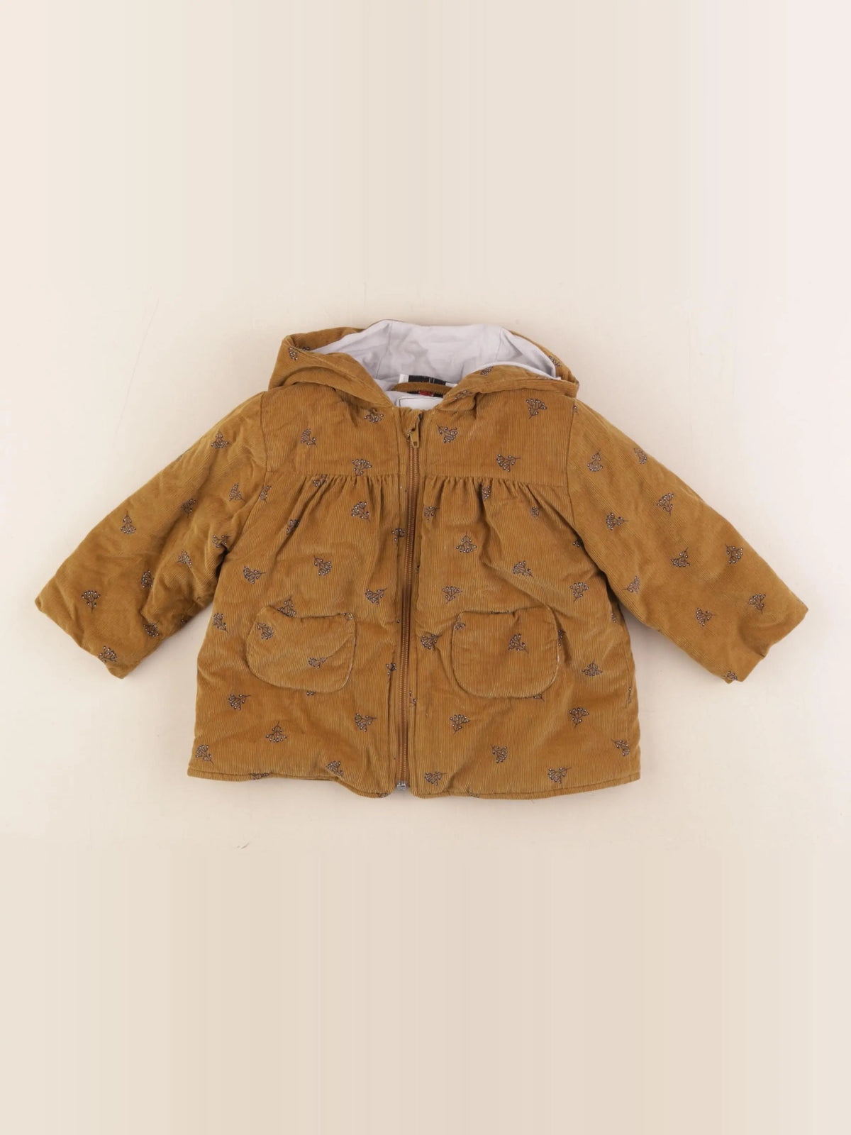 Cyrillus - veste doublé marron - 6 mois