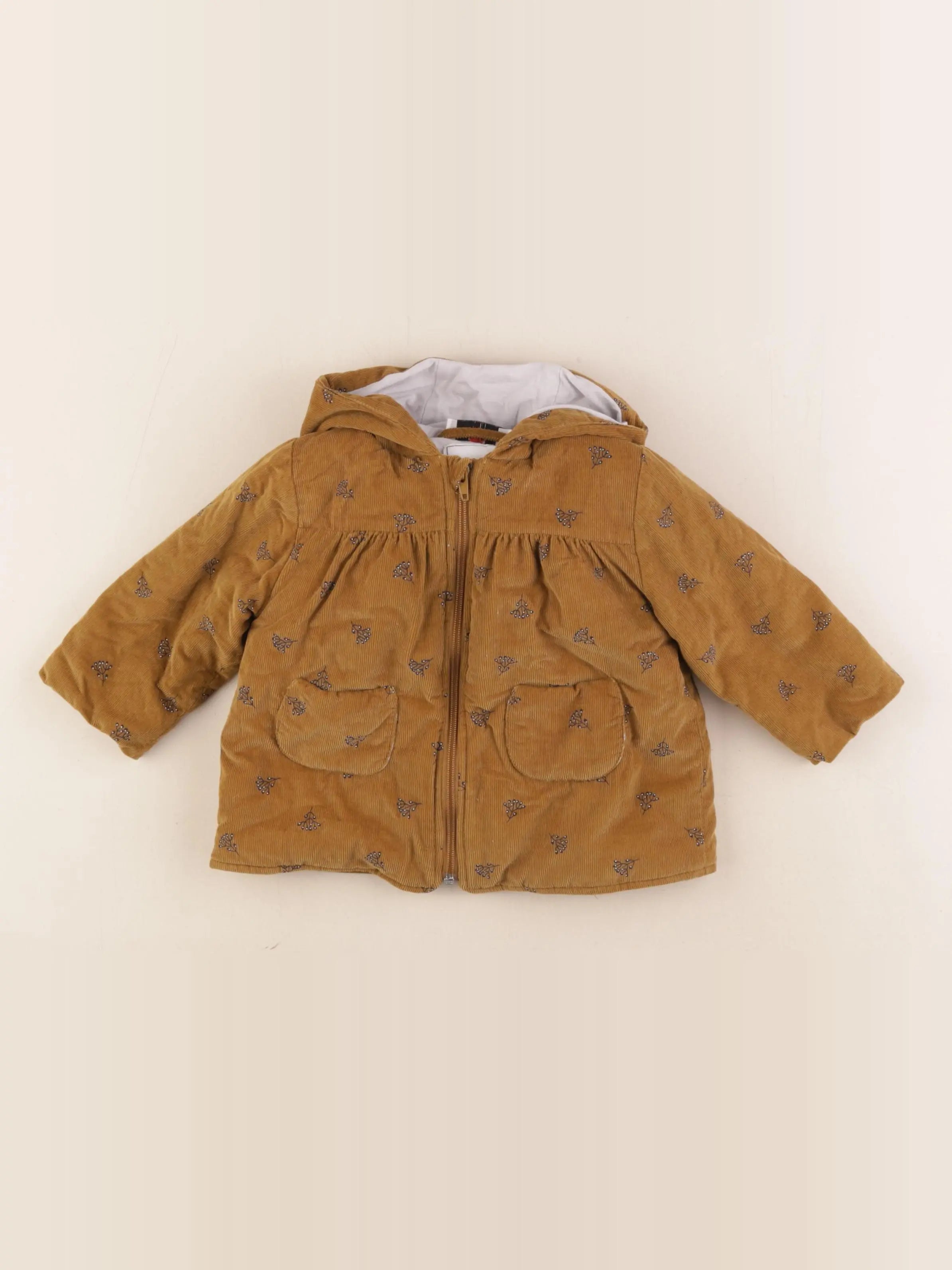 Cyrillus - veste doublé marron - 6 mois