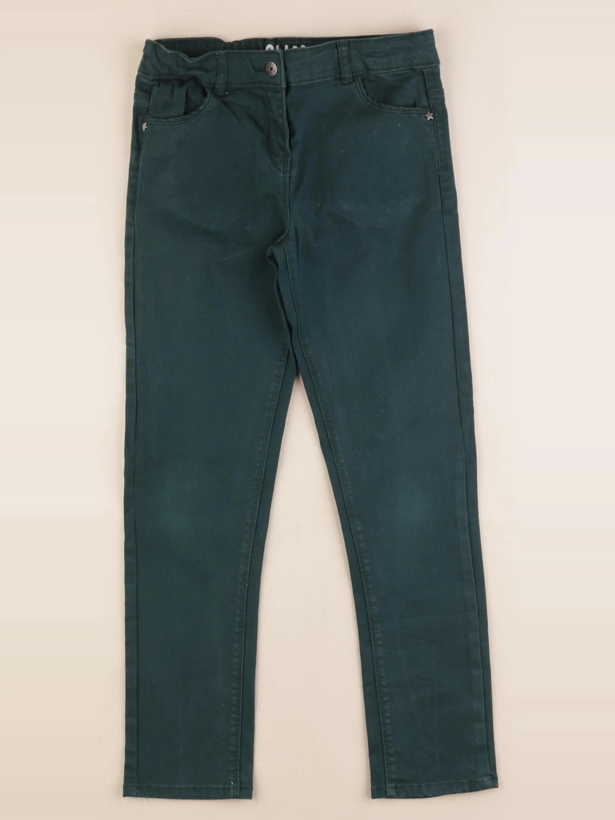 Vertbaudet - pantalon vert - 9 ans