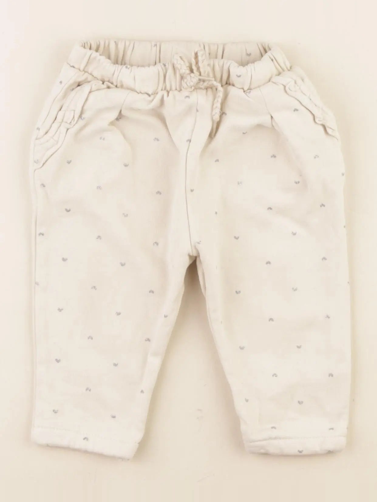 Vertbaudet - pantalon beige - 12 mois