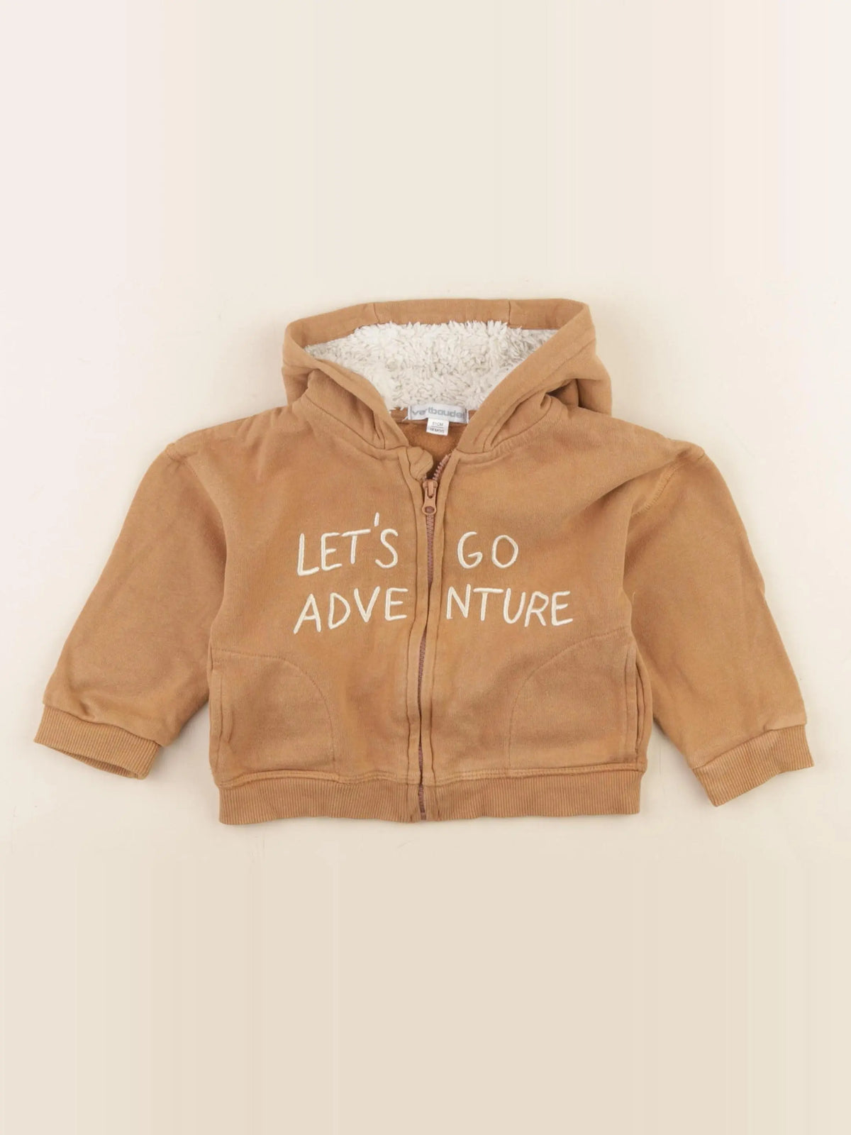 Vertbaudet - sweat marron - 18 mois