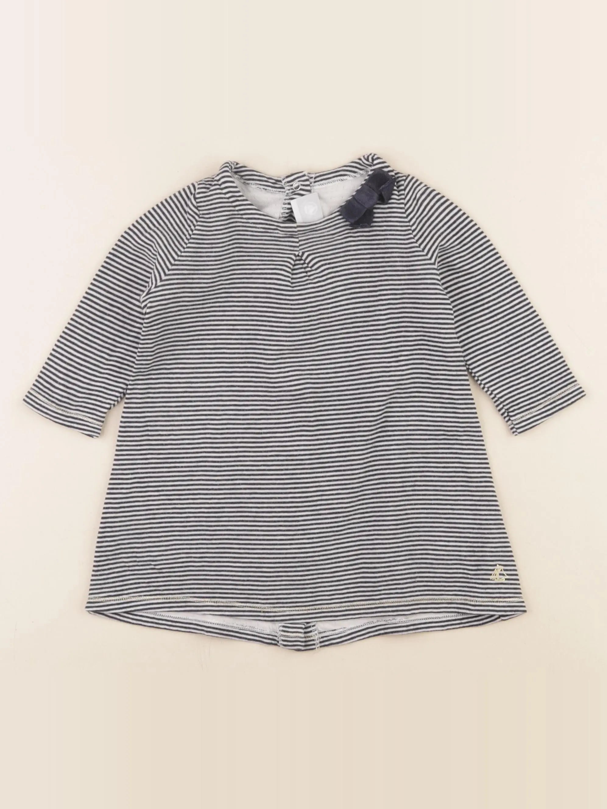 Petit Bateau - robe bleu - 12 mois