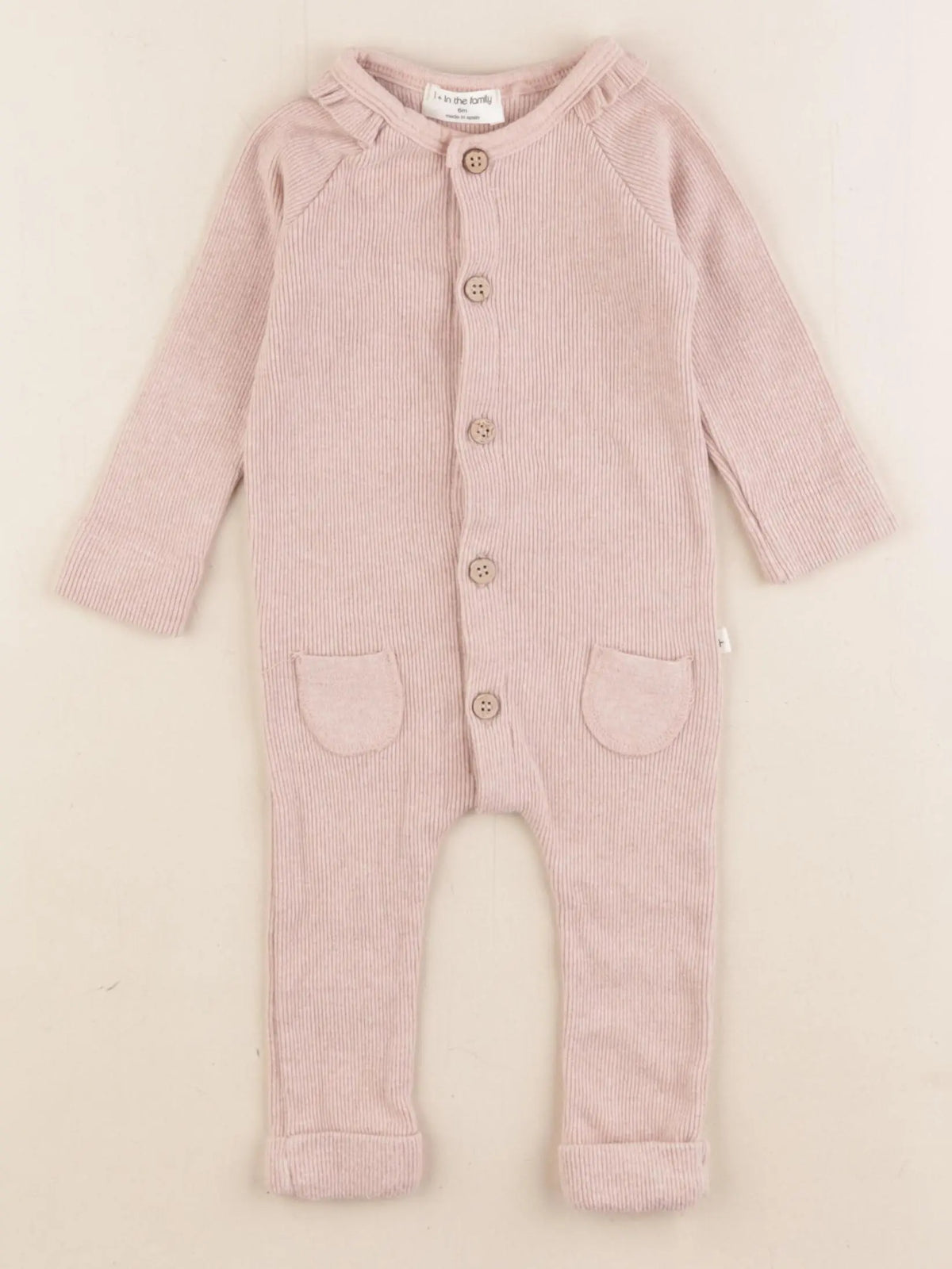 1+ In the family - combinaison rose - 6 mois