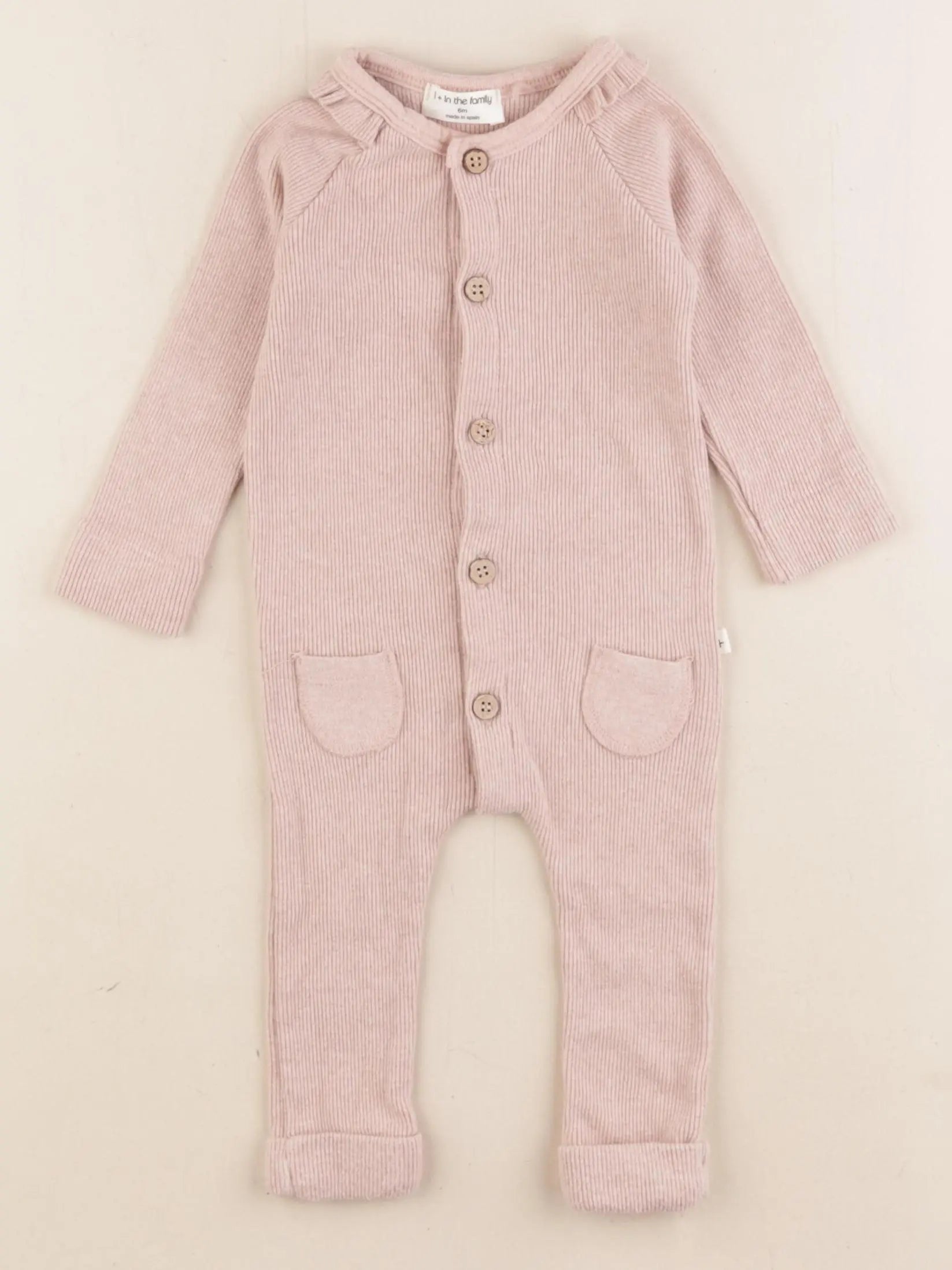1+ In the family - combinaison rose - 6 mois