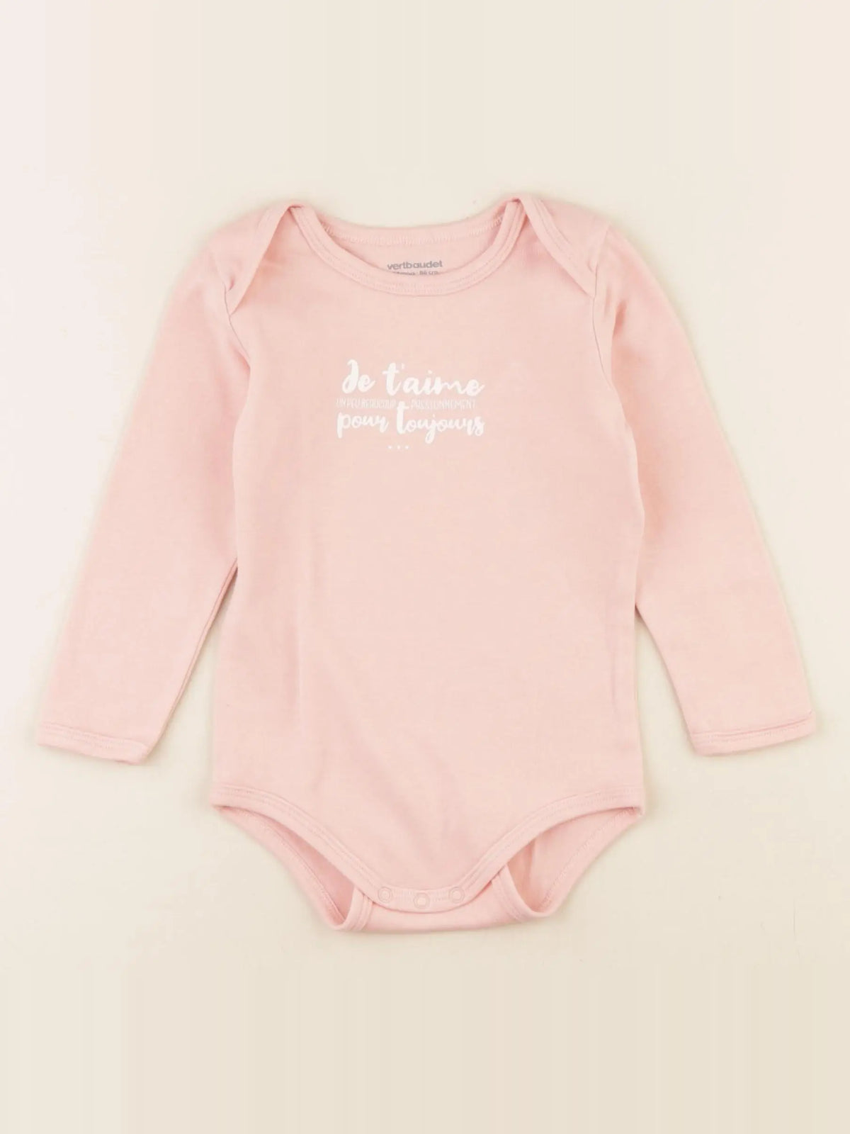 Vertbaudet - body rose - 24 mois