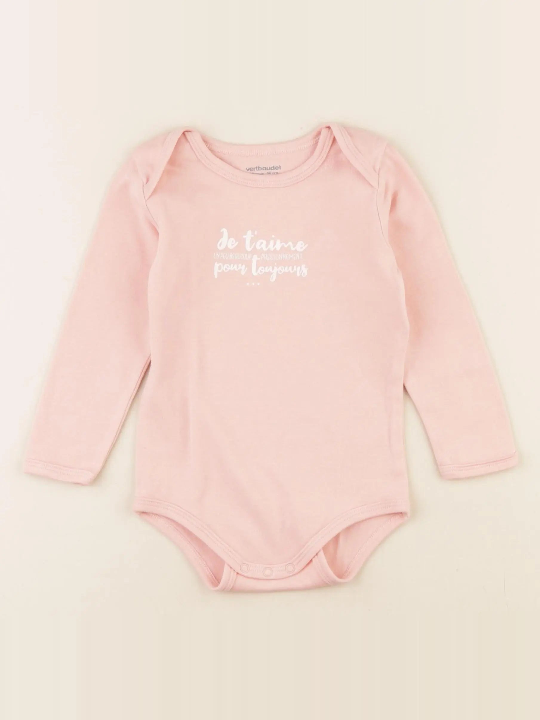 Vertbaudet - body rose - 24 mois