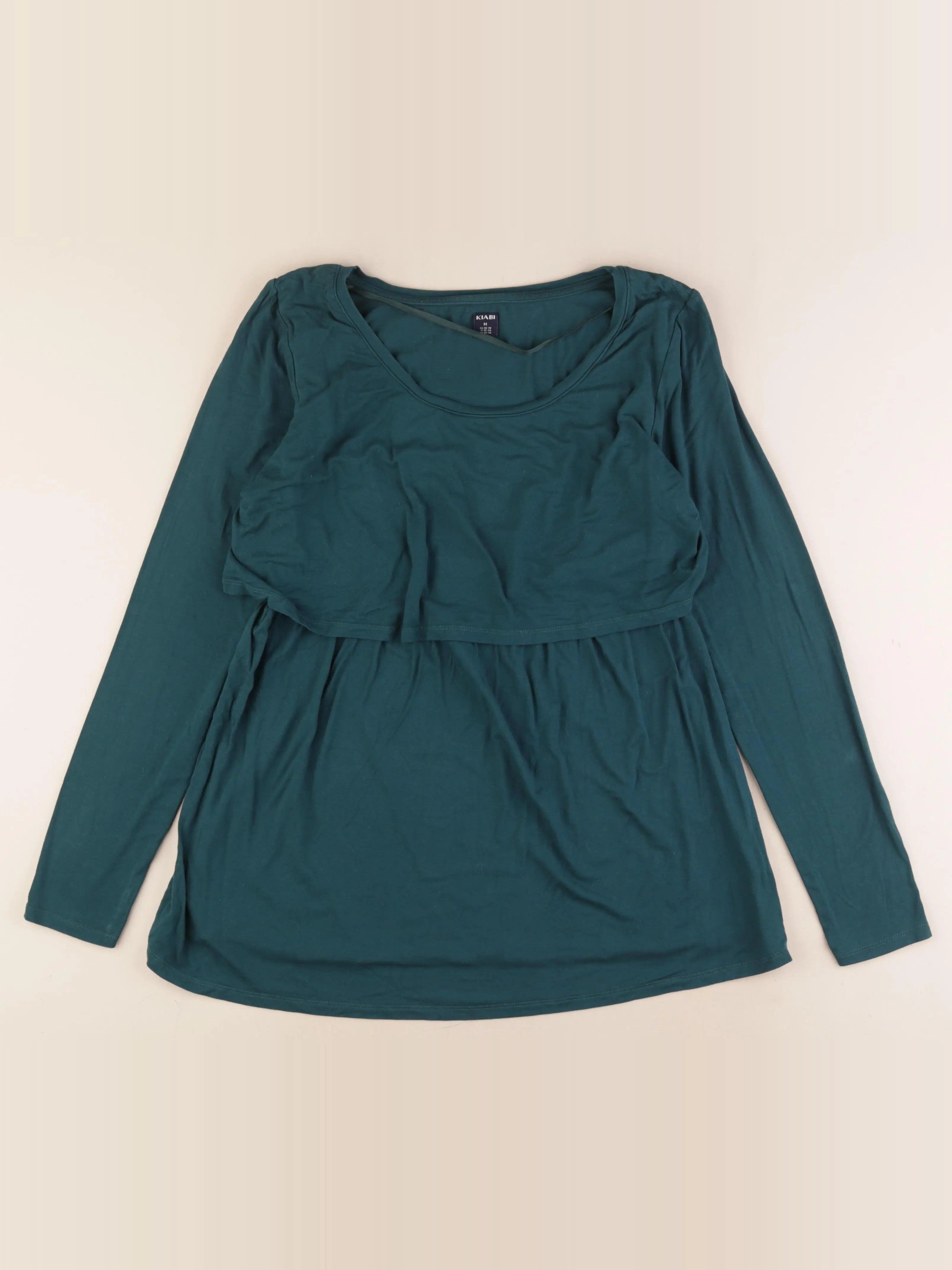 Kiabi - tee-shirt grossesse vert - m