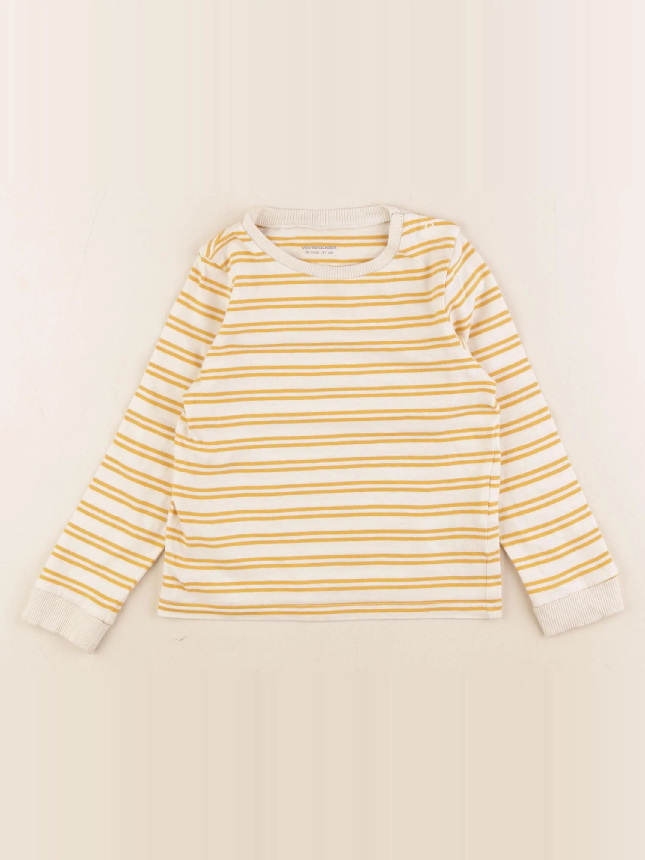 Vertbaudet - tee-shirt jaune - 36 mois