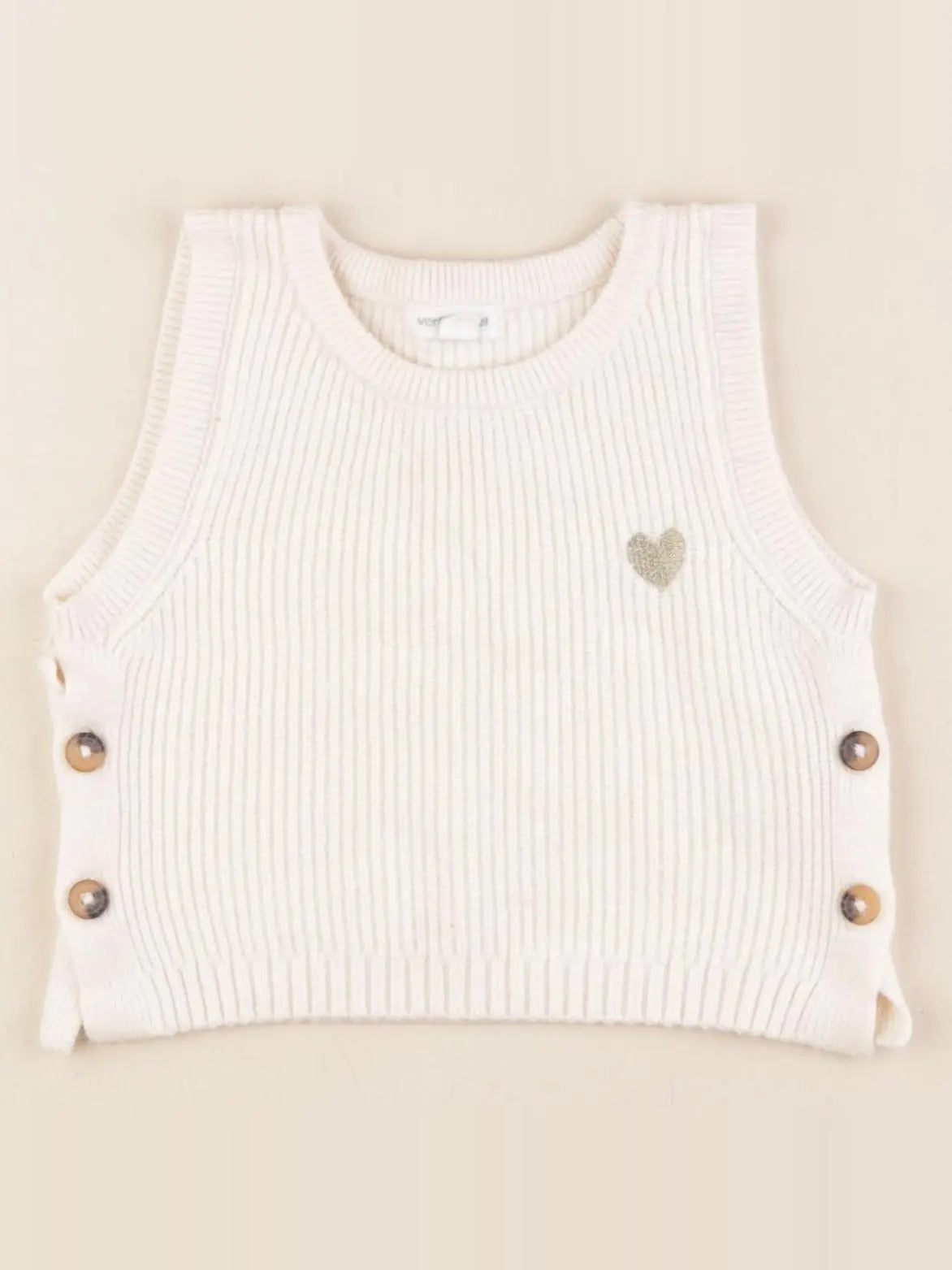 Vertbaudet - pull beige - 6 mois