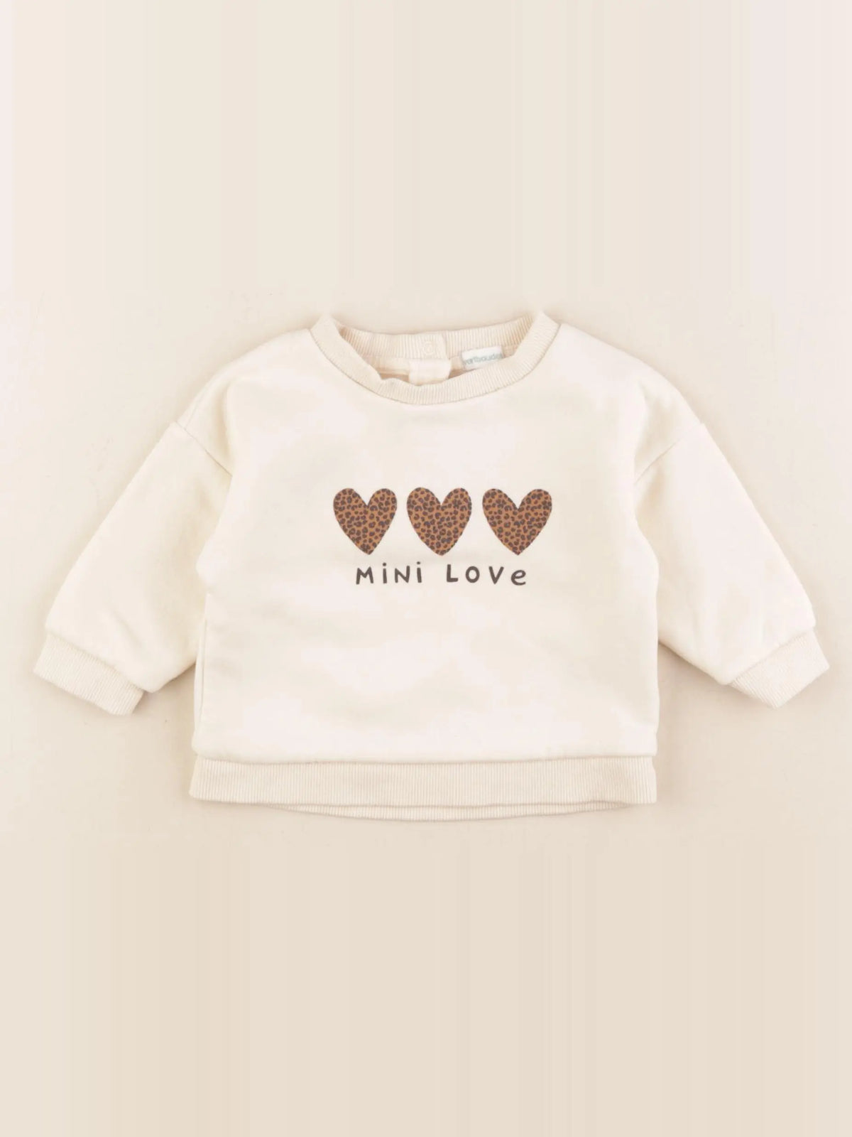 Vertbaudet - sweat beige - 6 mois