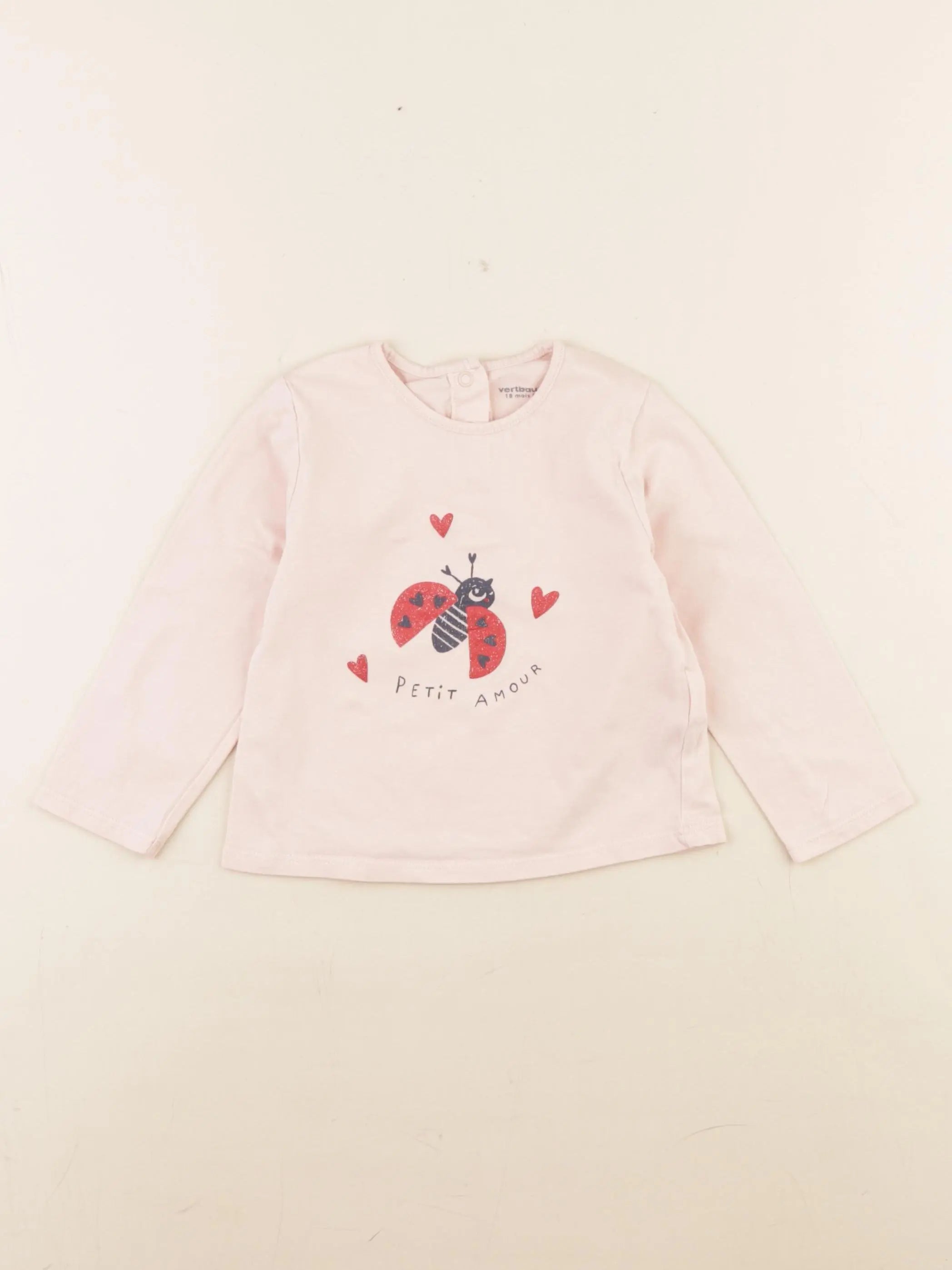 Vertbaudet - tee-shirt rose - 18 mois