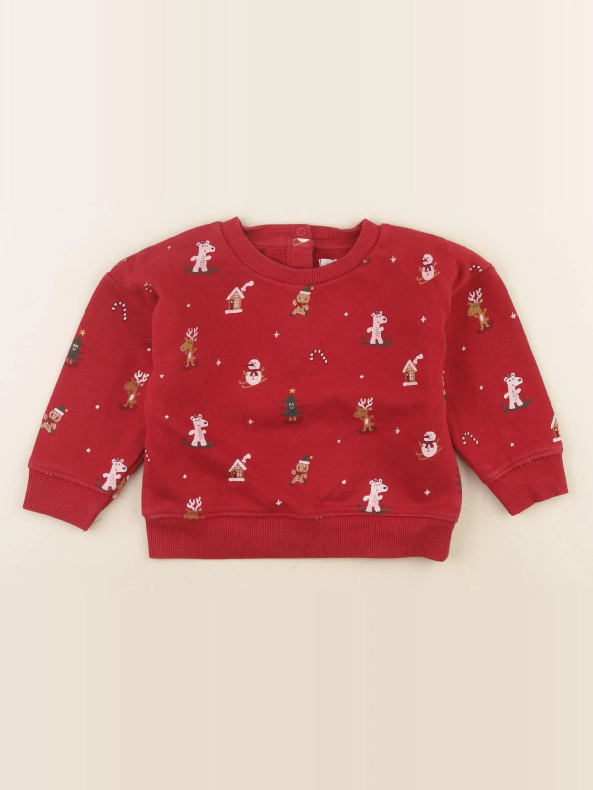 Vertbaudet - sweat rouge - 18 mois