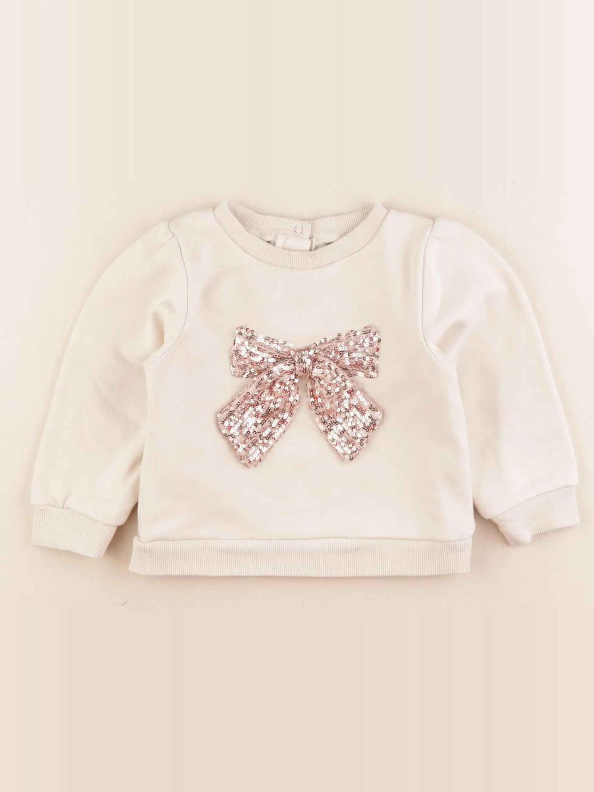 Vertbaudet - sweat beige - 24 mois