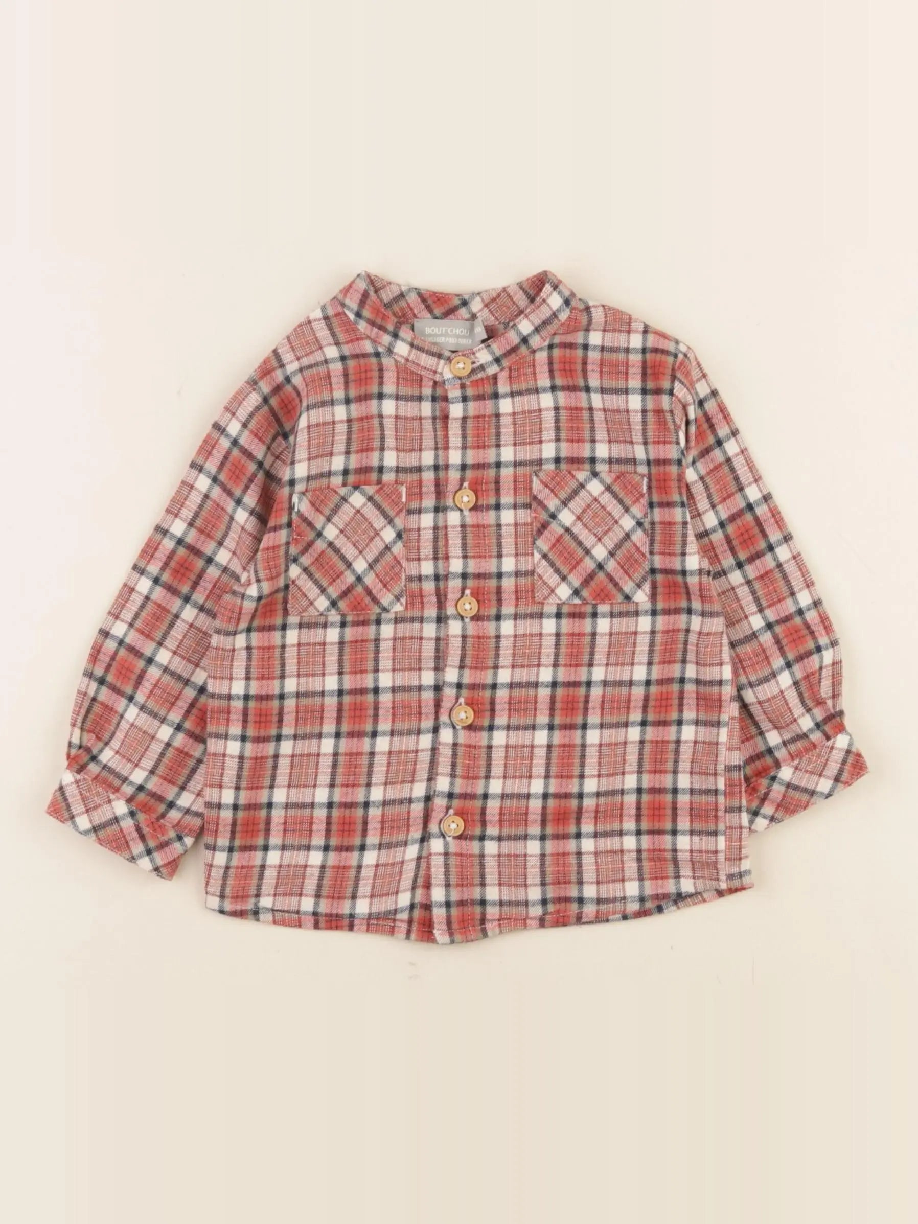 Boutchou - chemise rouge - 6 mois