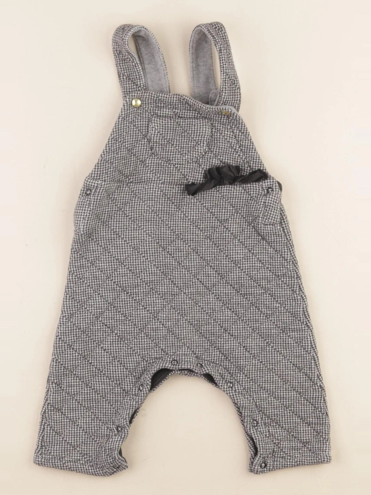 Petit Bateau - salopette blanc, noir - 6 mois