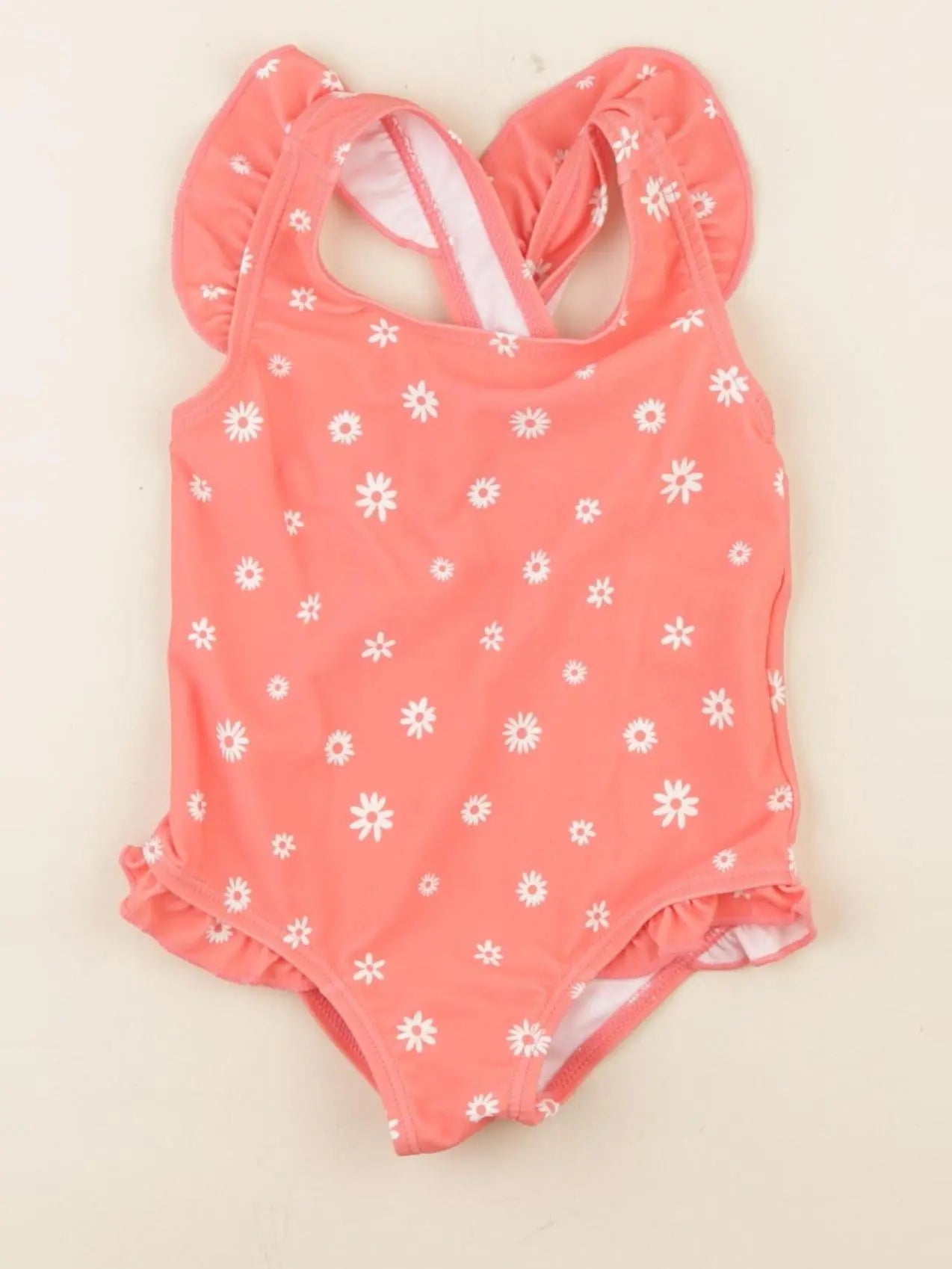 Vertbaudet - maillot de bain rose fluo - 12 mois