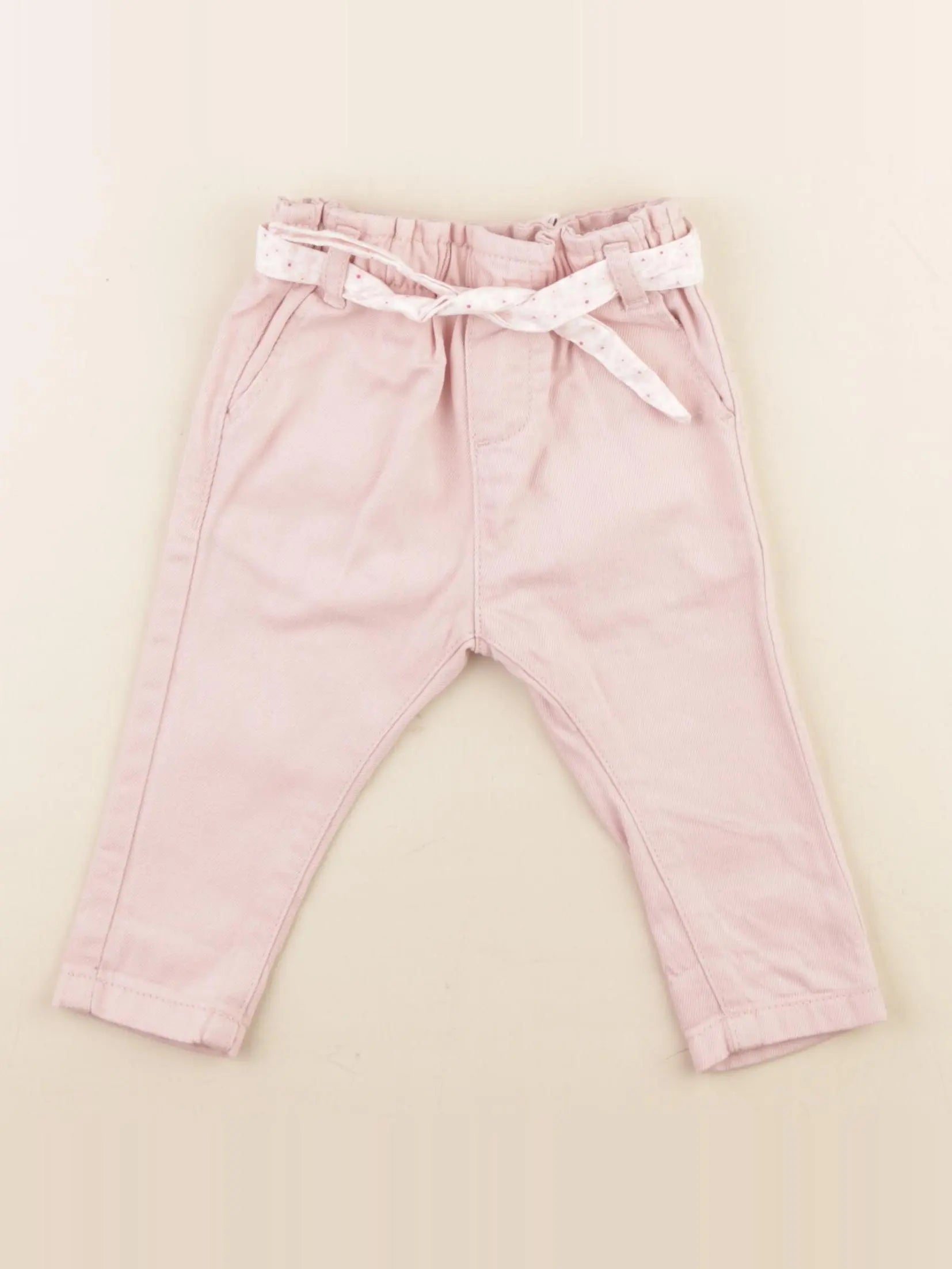 Vertbaudet - jean rose - 6 mois