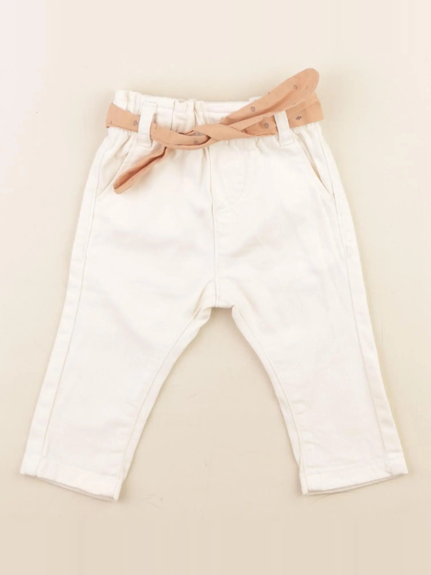 Vertbaudet - jean beige - 3 mois