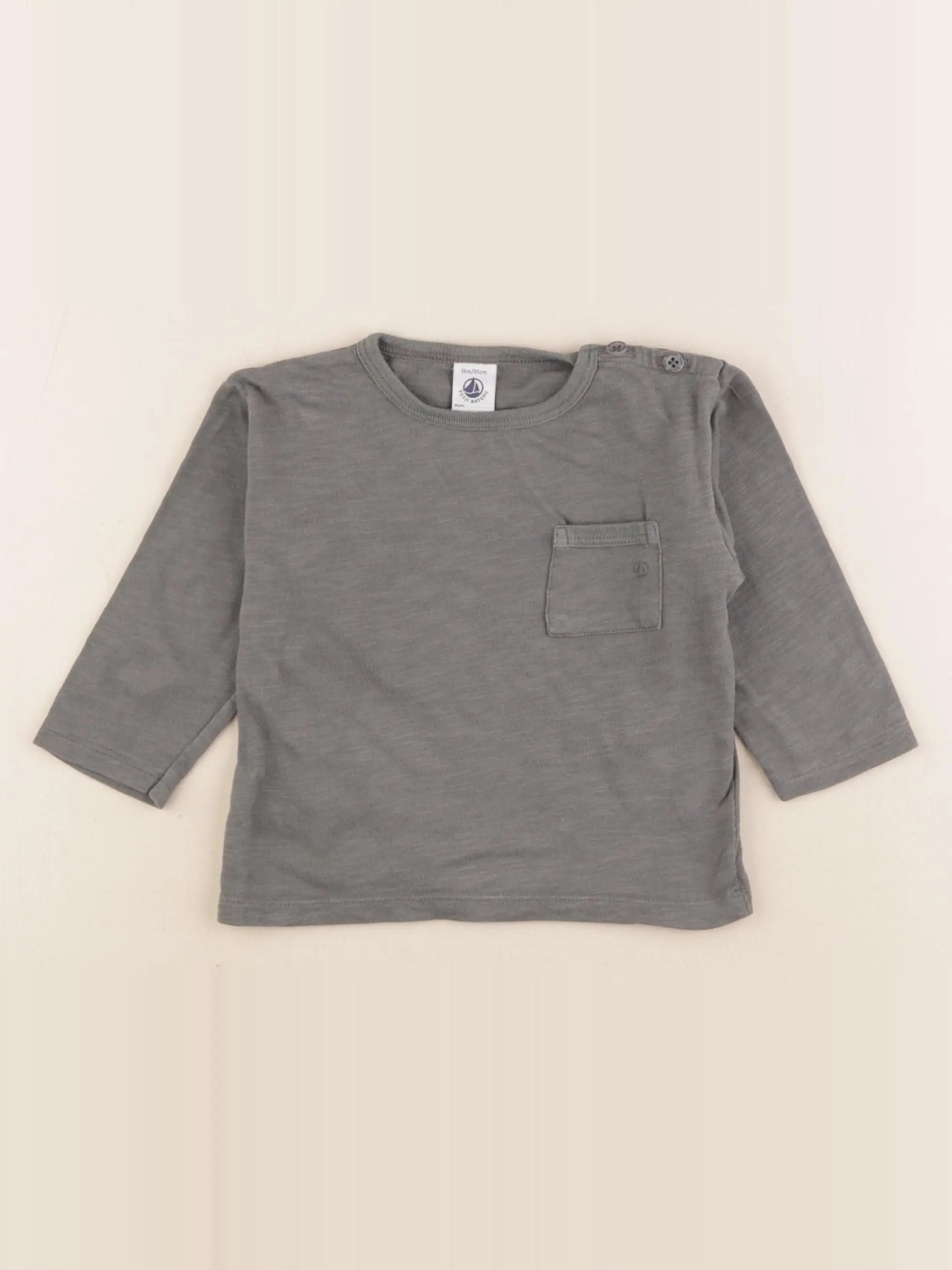 Petit Bateau - tee-shirt vert - 18 mois