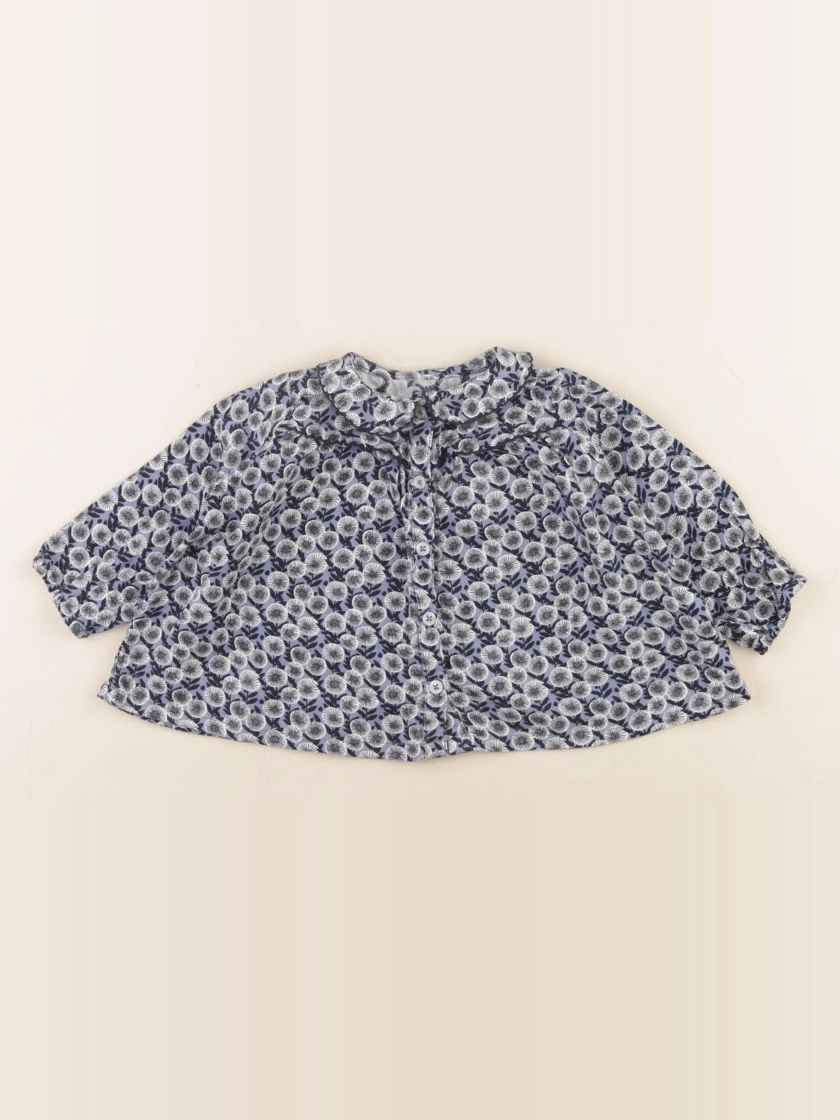 Boutchou - blouse bleu - 6 mois
