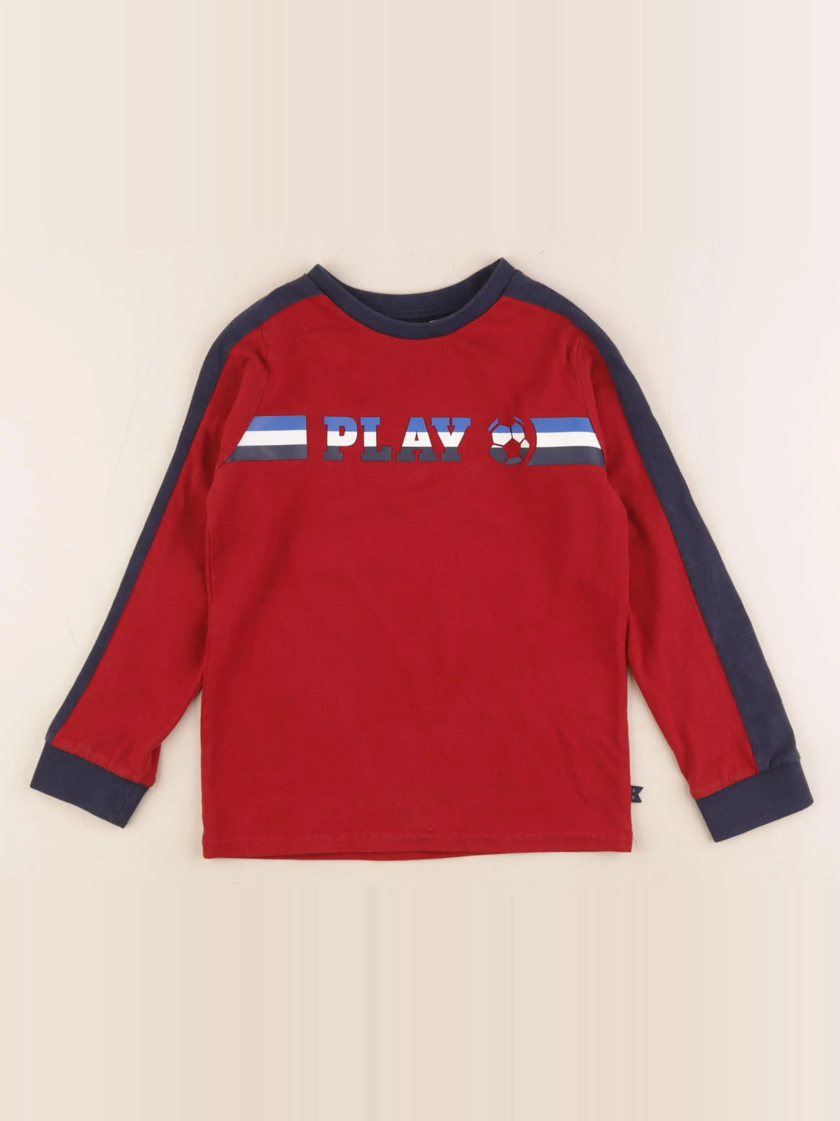 Okaidi - tee-shirt bleu, rouge - 5 ans