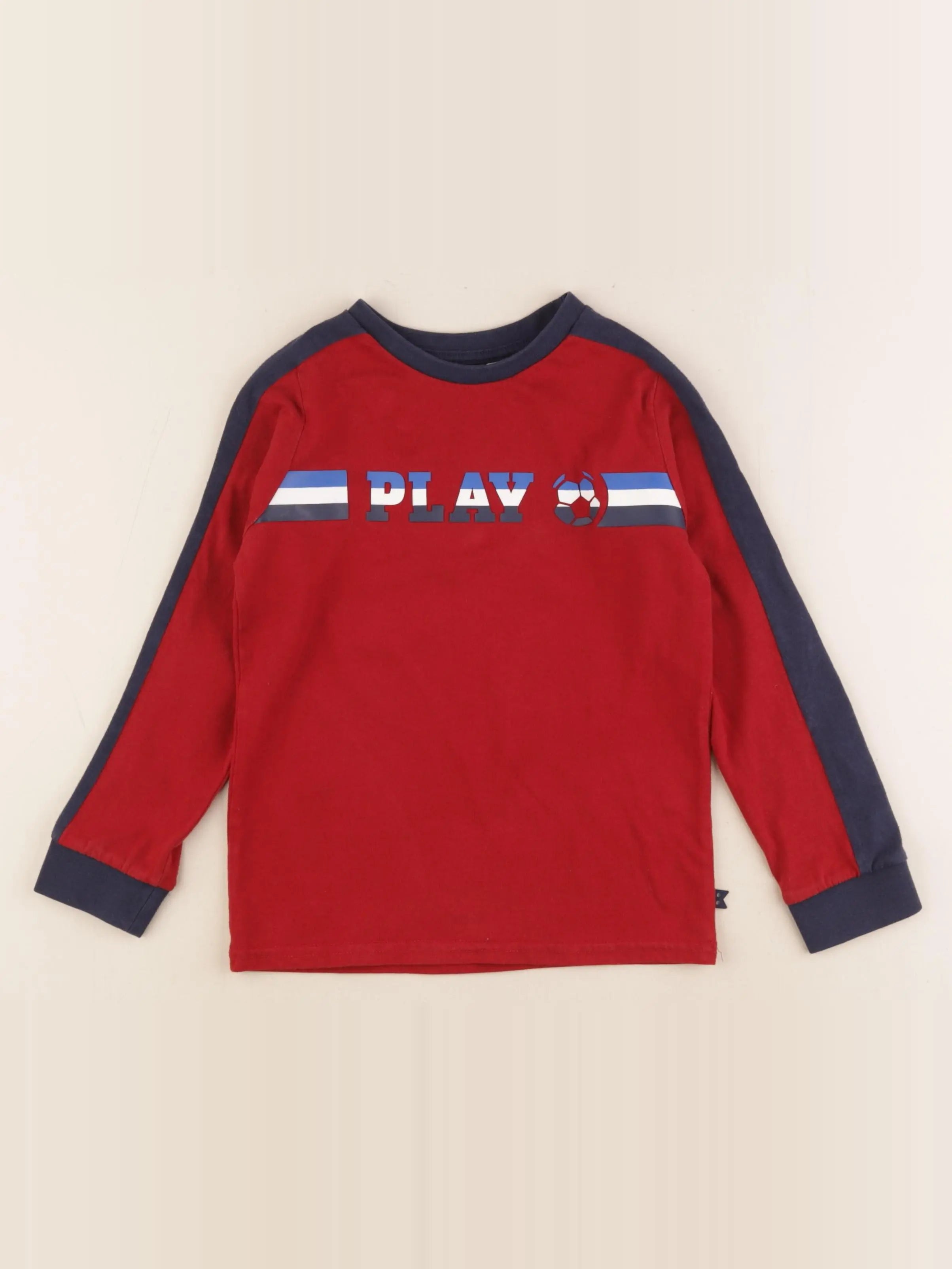 Okaidi - tee-shirt bleu, rouge - 5 ans