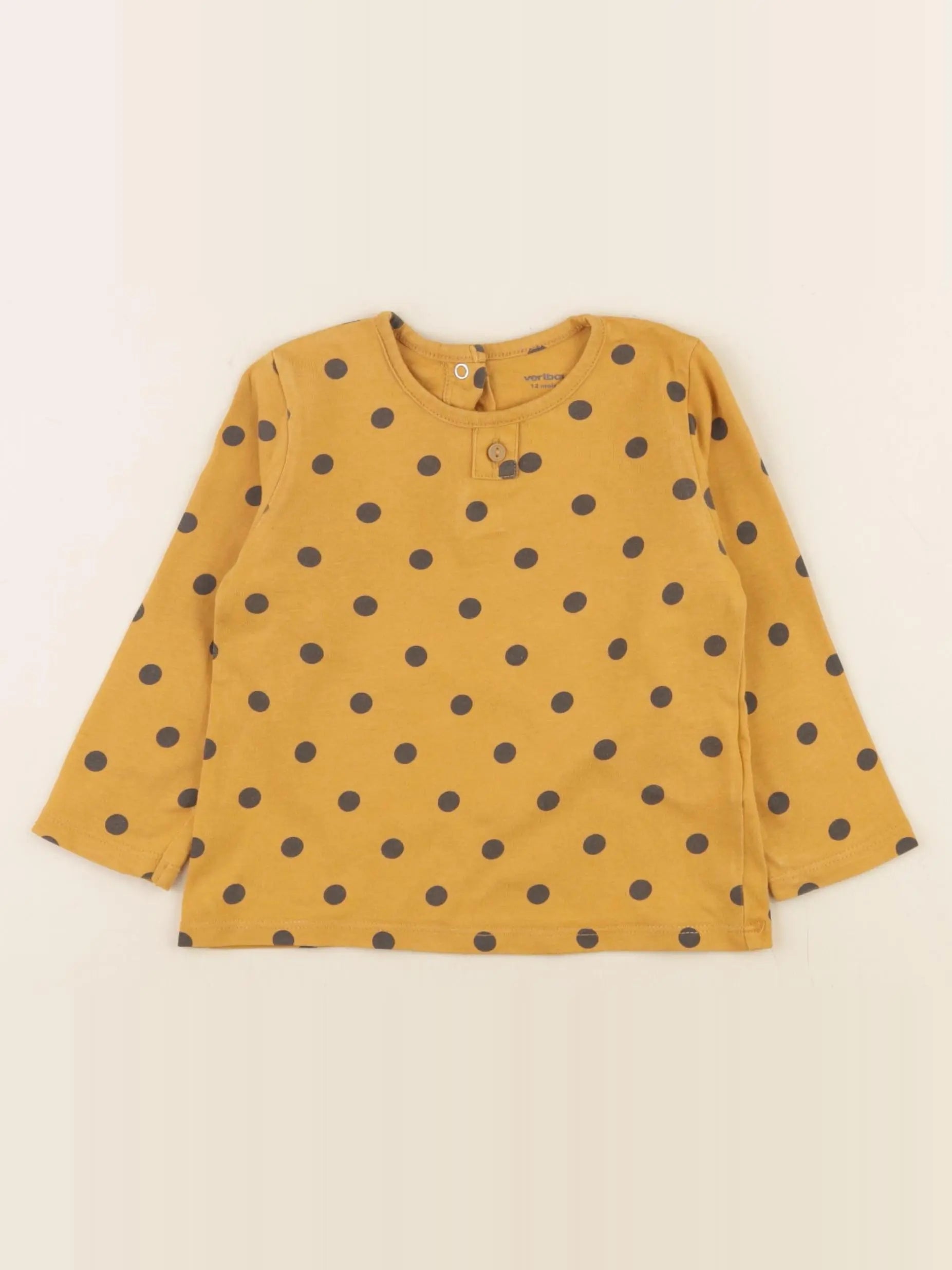 Vertbaudet - tee-shirt jaune - 12 mois