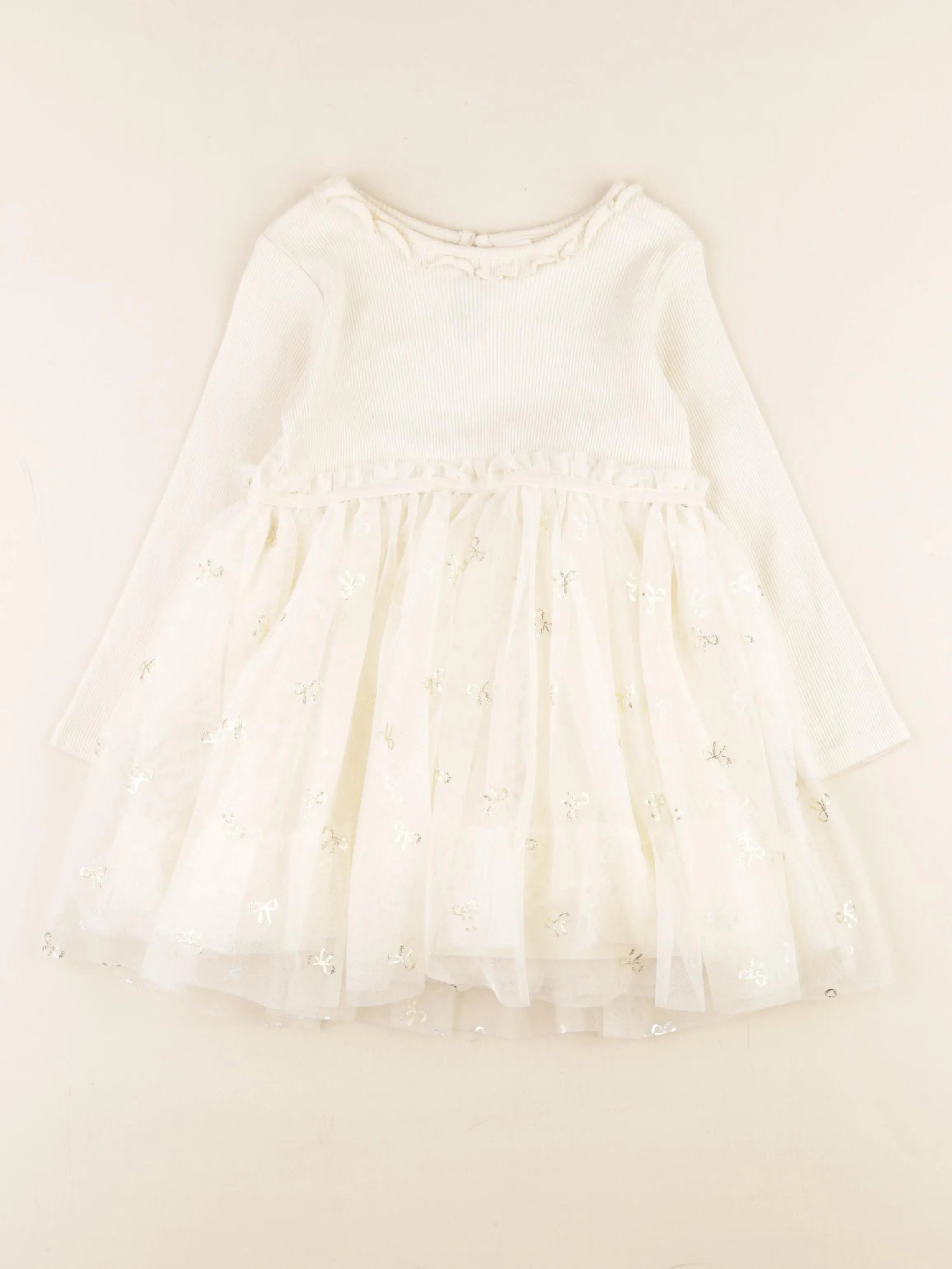 H&M - robe beige, or - 18/24 mois