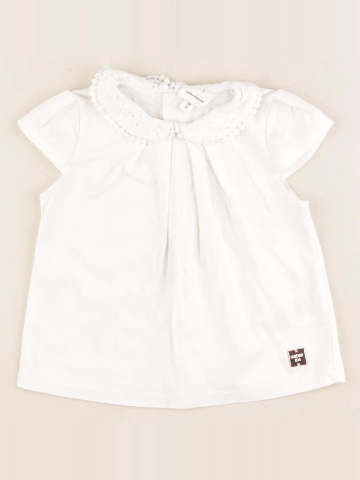 Carrément Beau - tee-shirt blanc - 12 mois