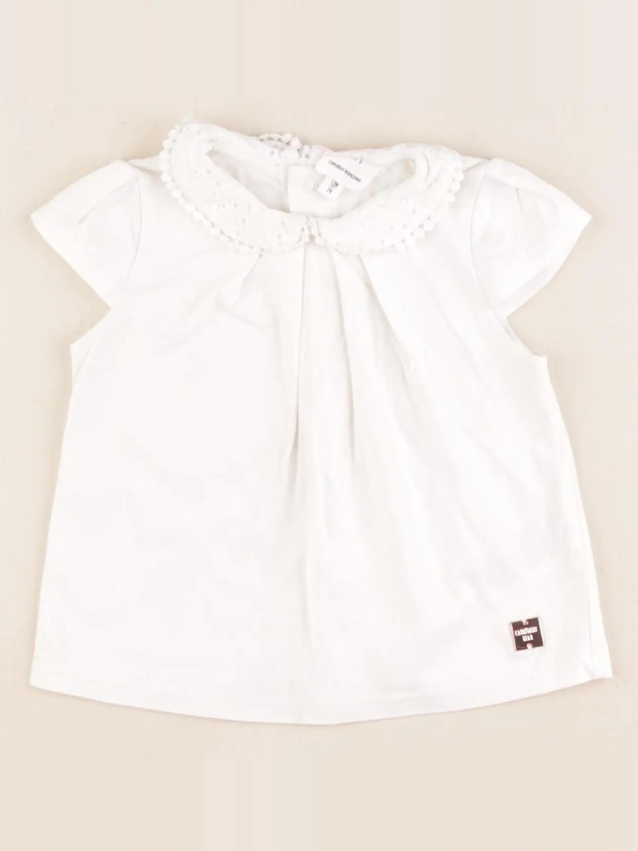 Carrément Beau - tee-shirt blanc - 12 mois