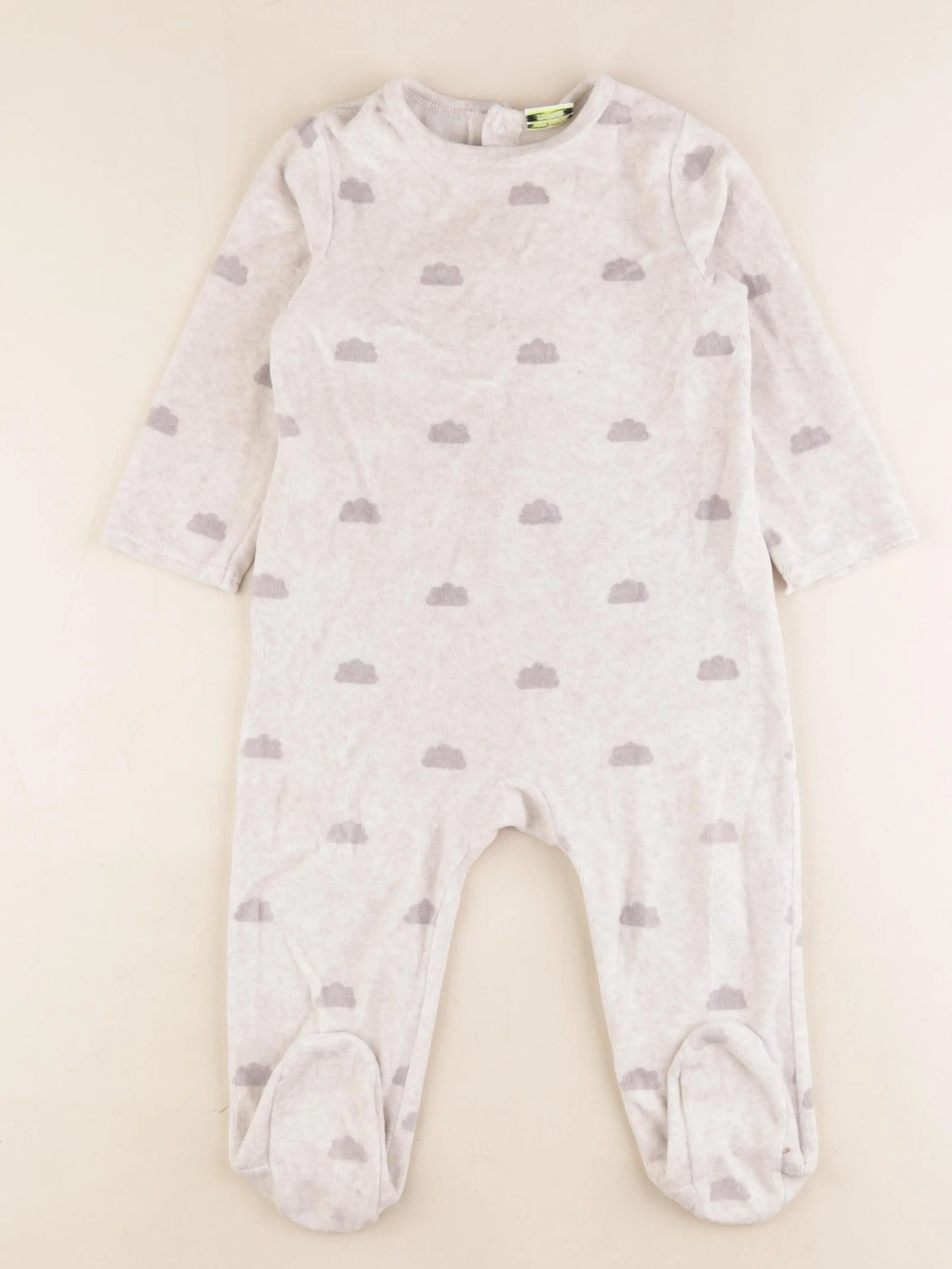 Tape à l'oeil - pyjama velours beige - 24 mois