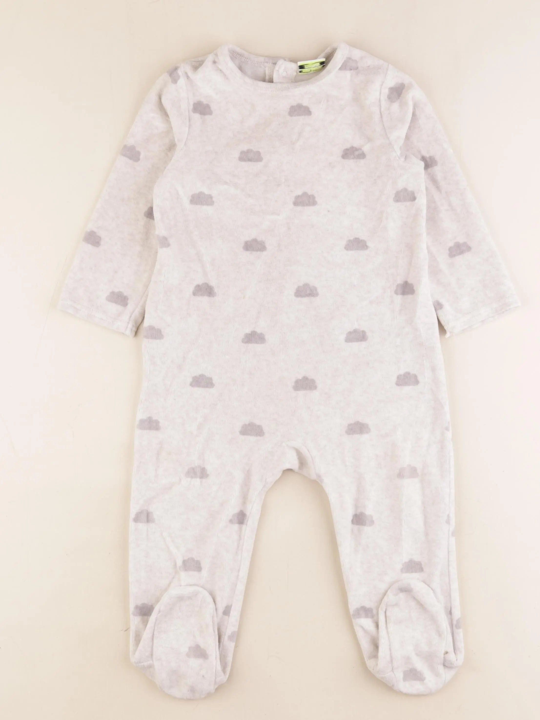 Tape à l'oeil - pyjama velours beige - 24 mois
