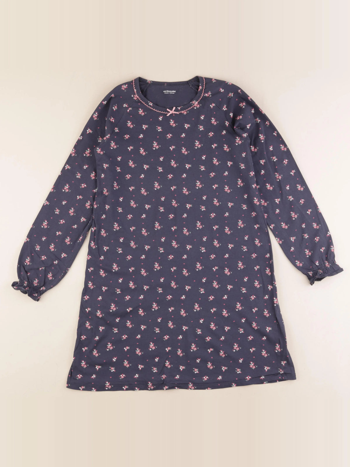 Vertbaudet - chemise de nuit coton bleu - 12 ans