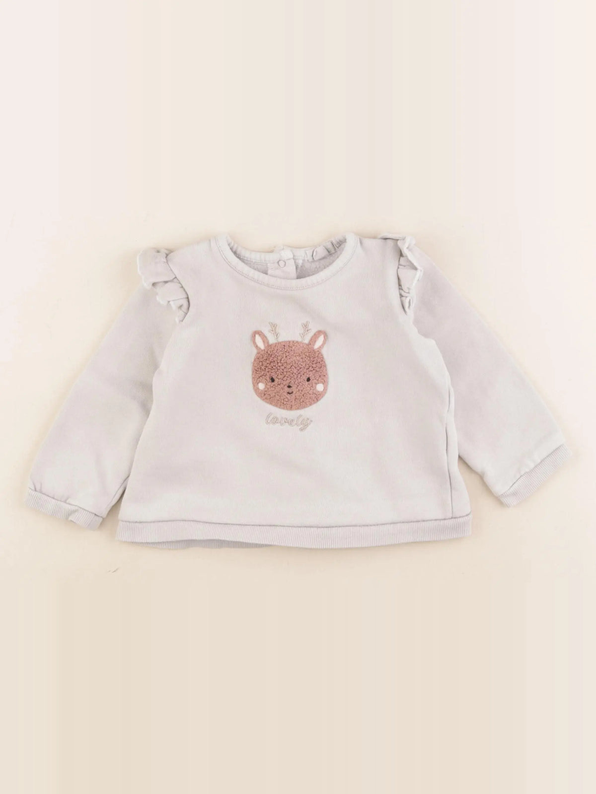 Vertbaudet - sweat gris, or - 18 mois