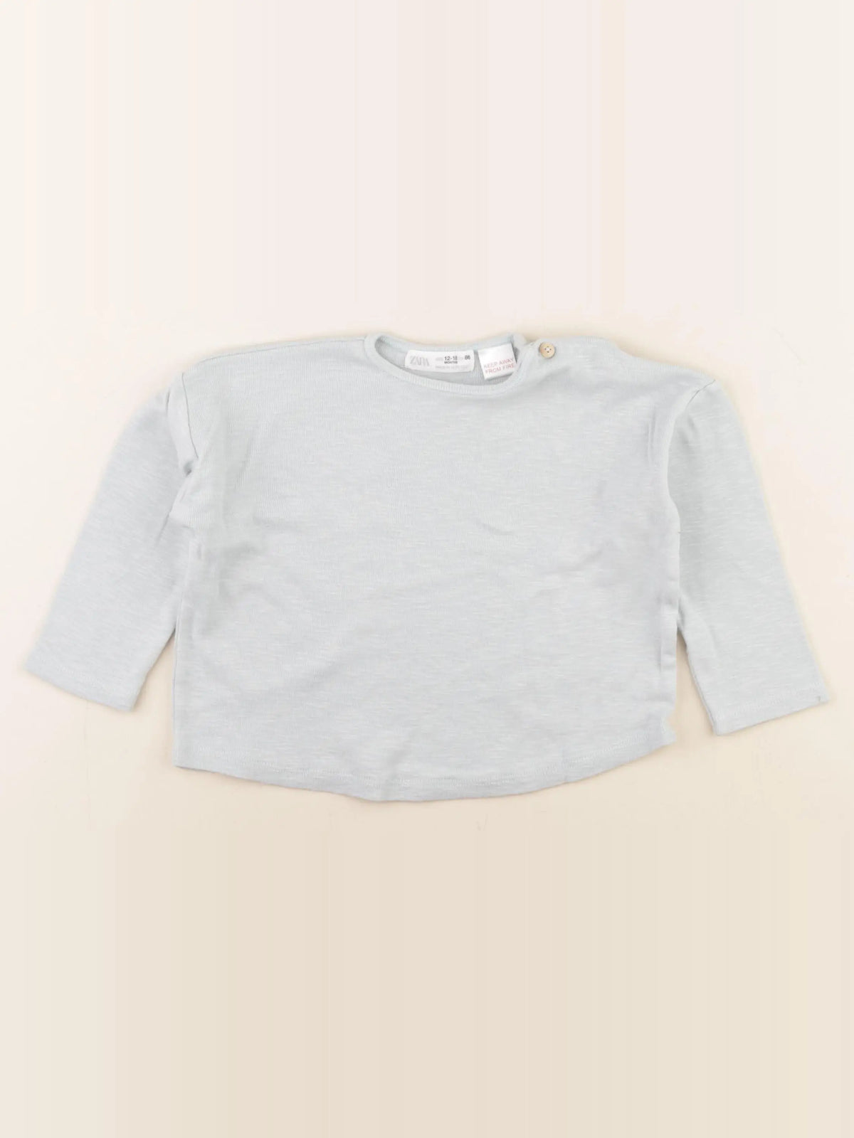 Zara - tee-shirt bleu - 12/18 mois