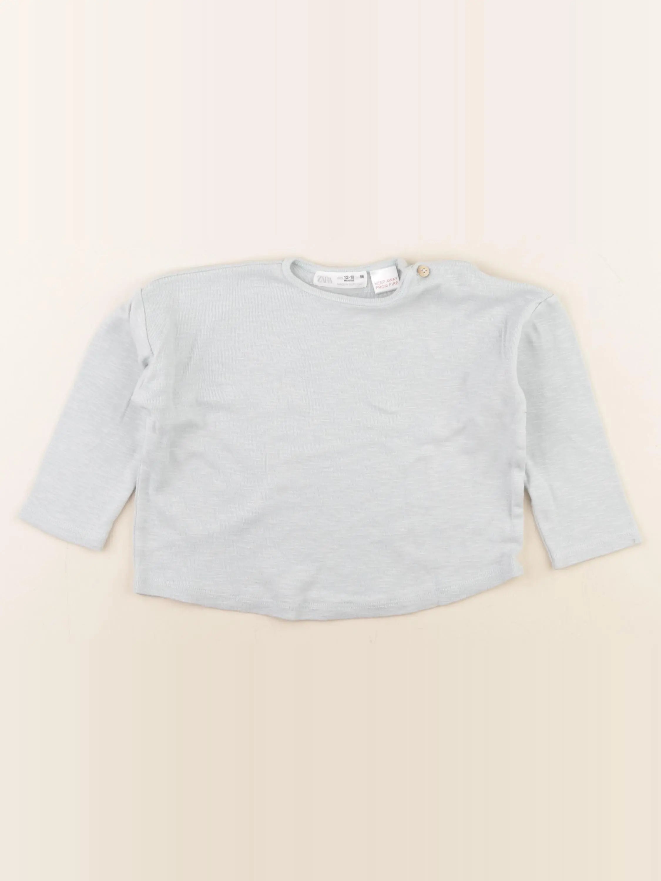 Zara - tee-shirt bleu - 12/18 mois