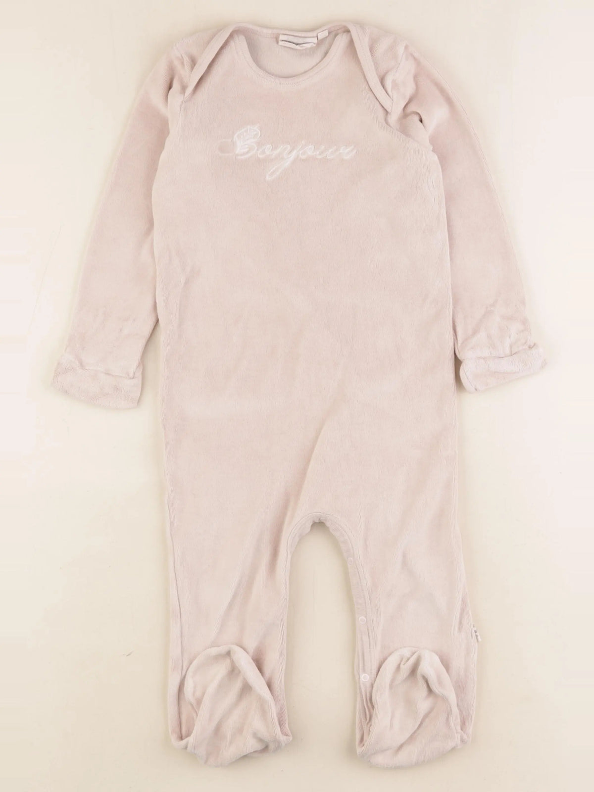 Moumout' - pyjama velours rose - 12 mois