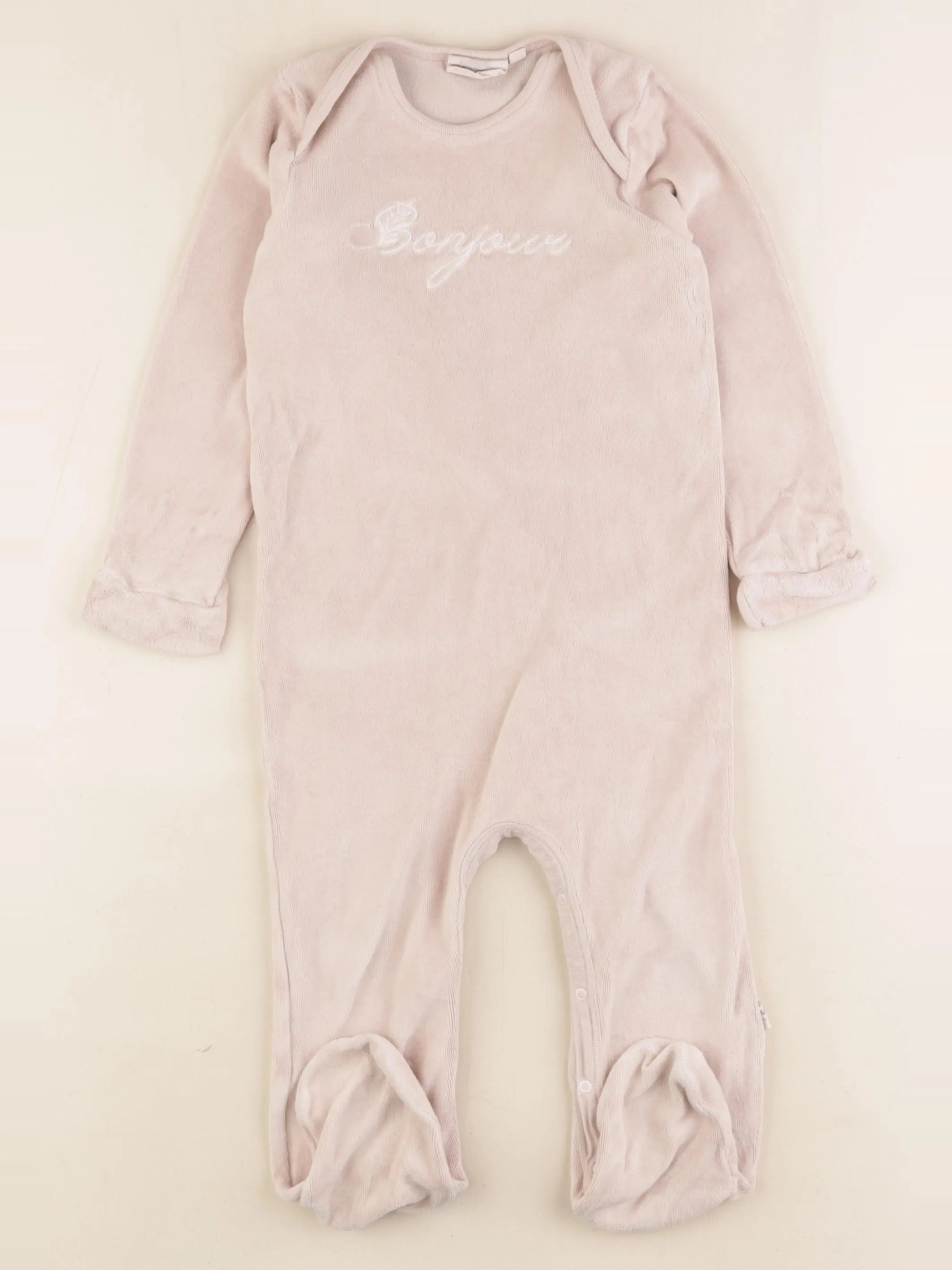 Moumout' - pyjama velours rose - 12 mois