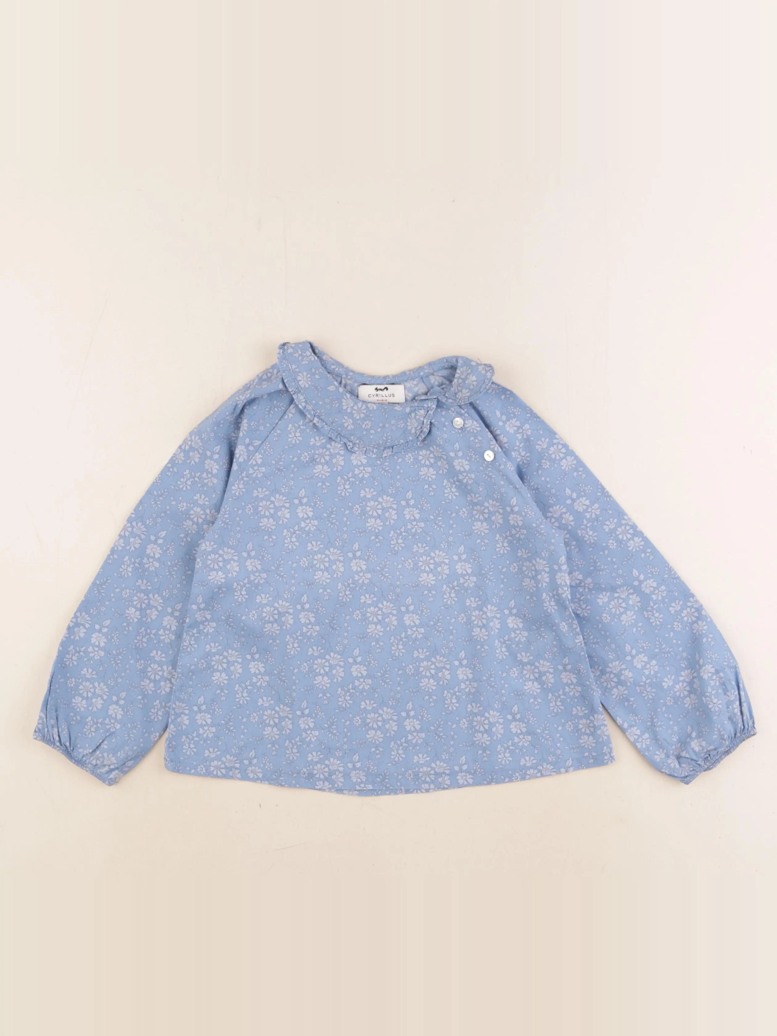 Cyrillus - blouse bleu - 36 mois