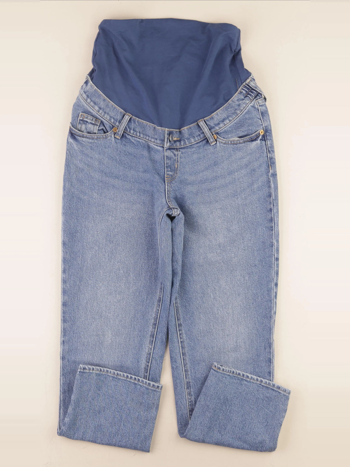 H&M - jean grossesse bleu - s