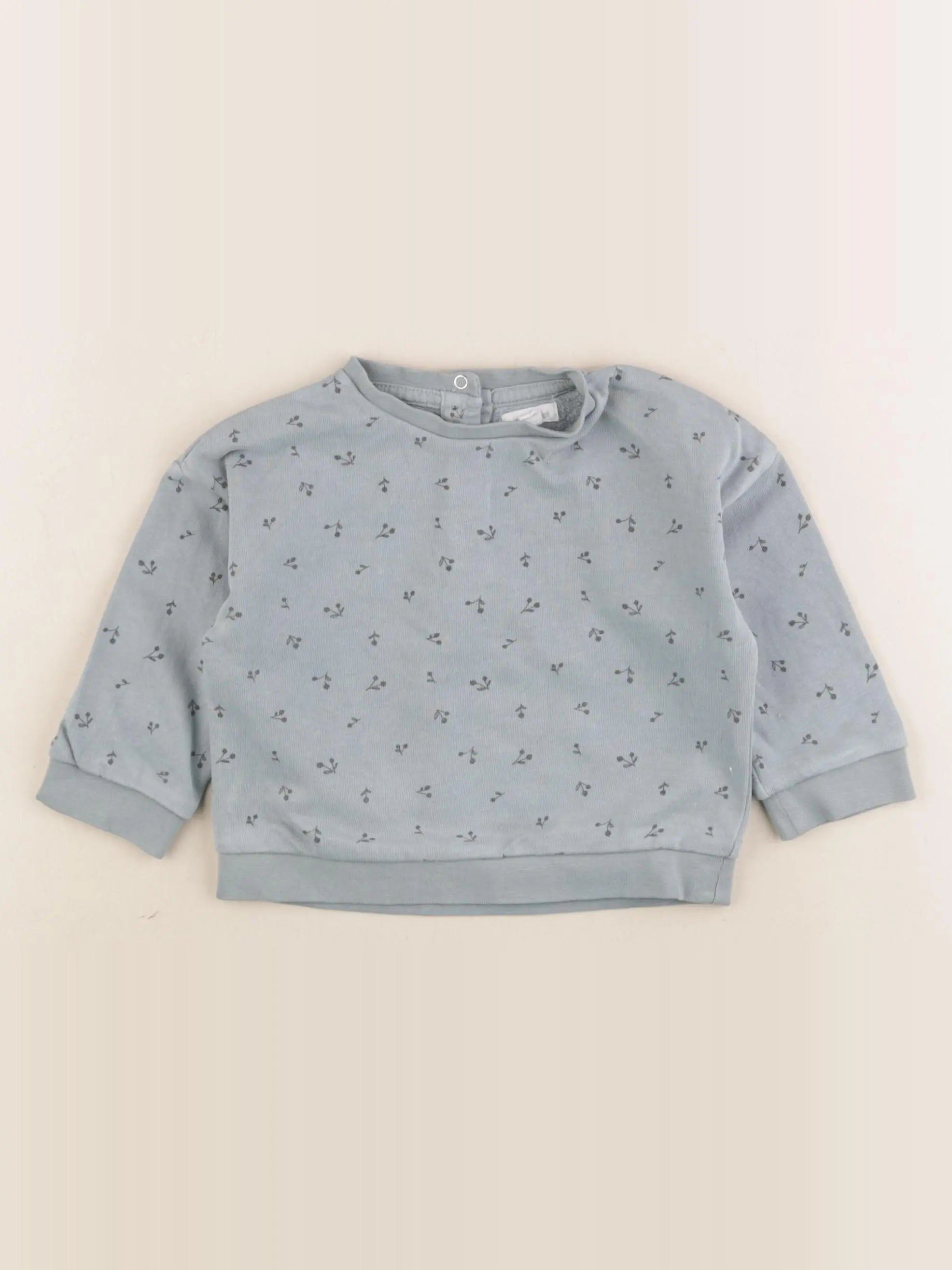 Vertbaudet - sweat vert - 12 mois