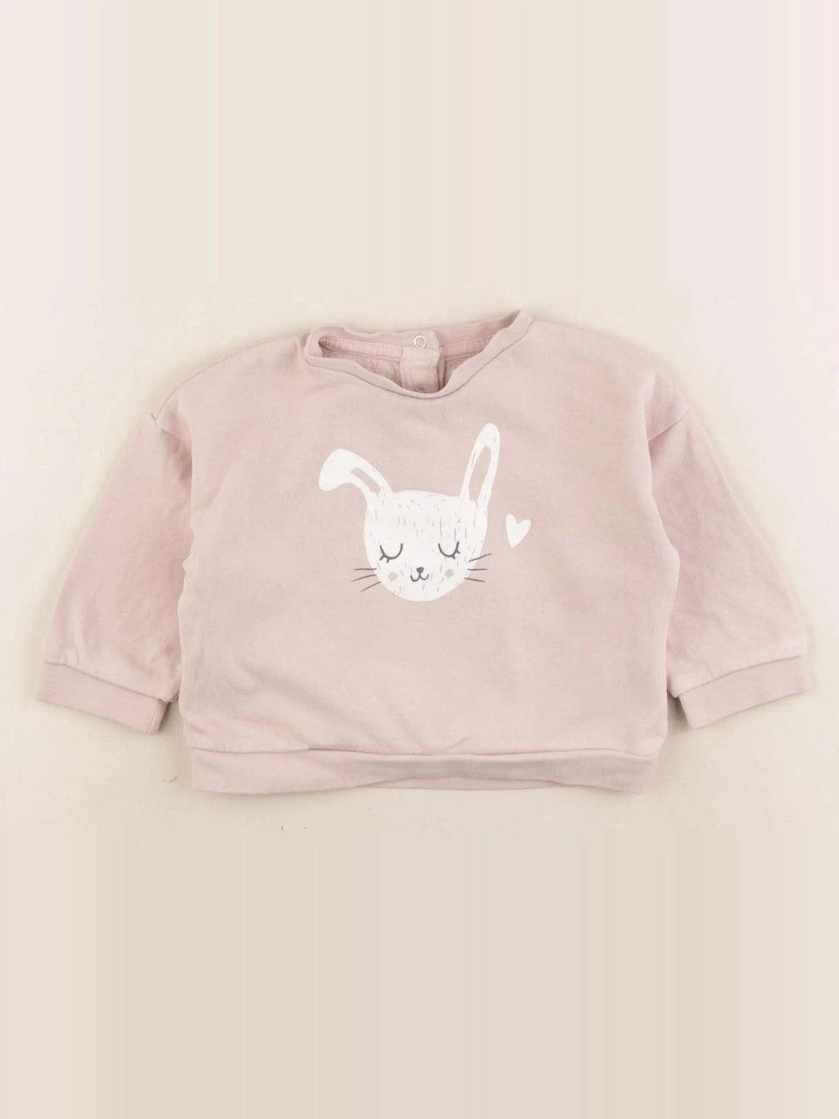 Vertbaudet - sweat rose - 12 mois