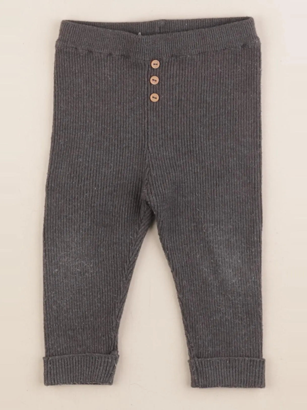 Vertbaudet - legging gris - 12 mois